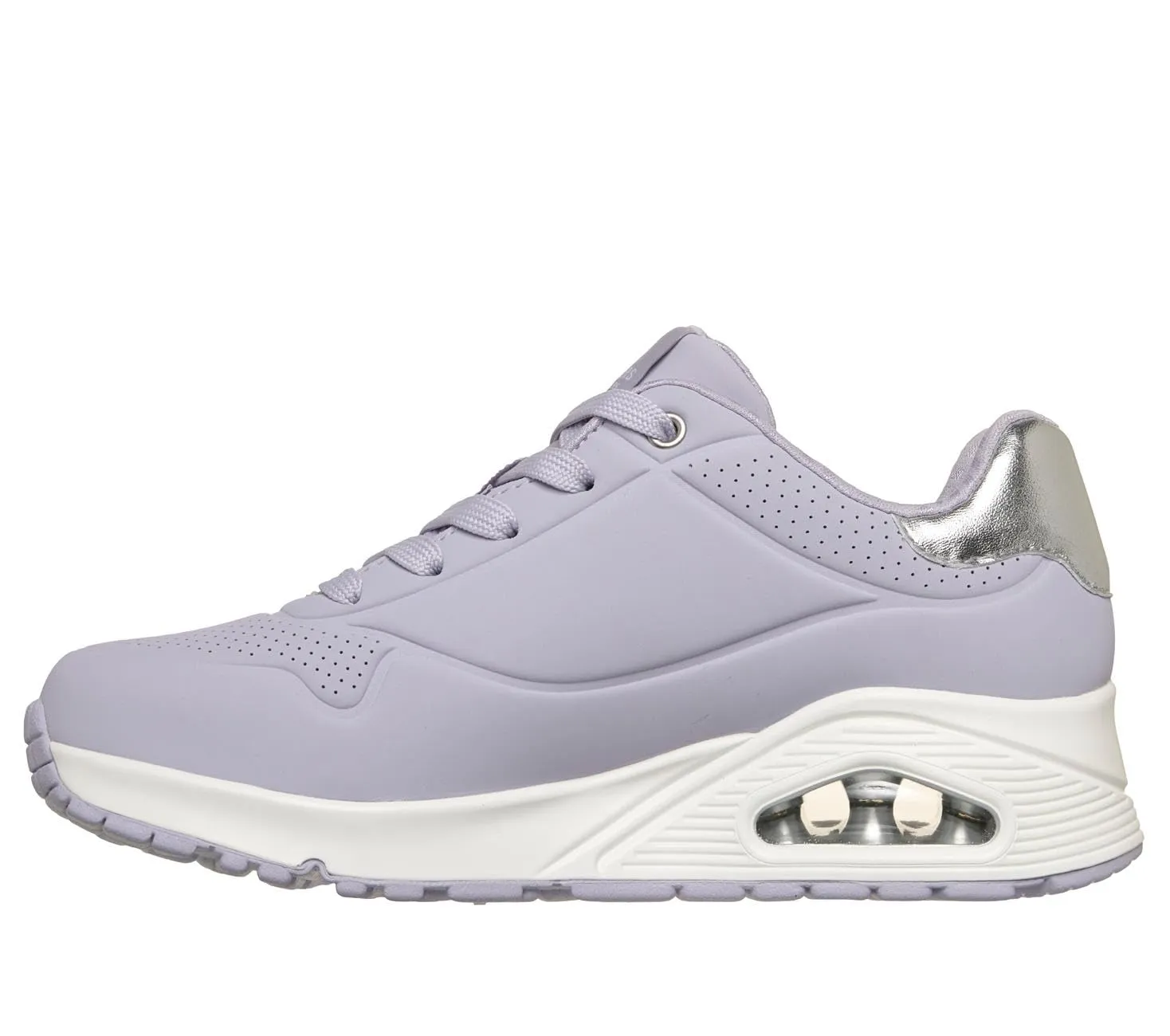 Skechers Uno Golden Air Scarpe da Ginnastica da Donna, Lilac Durabuck/Mesh Trim, 37.5 EU - immagine 5