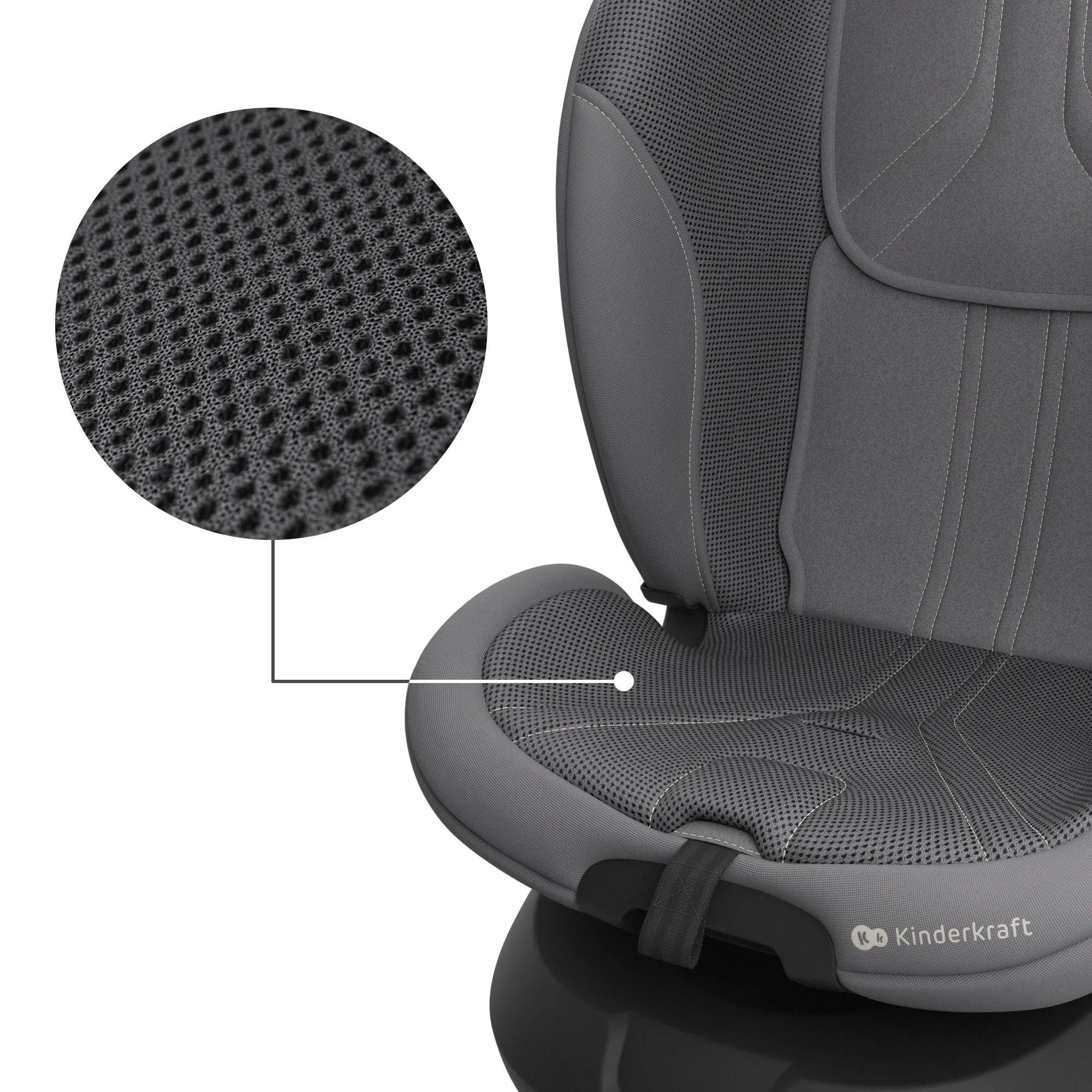 Kinderkraft I-Grow 2 Pro Seggiolino Auto 40-150 cm ISOFIX 360° Grigio - immagine 10