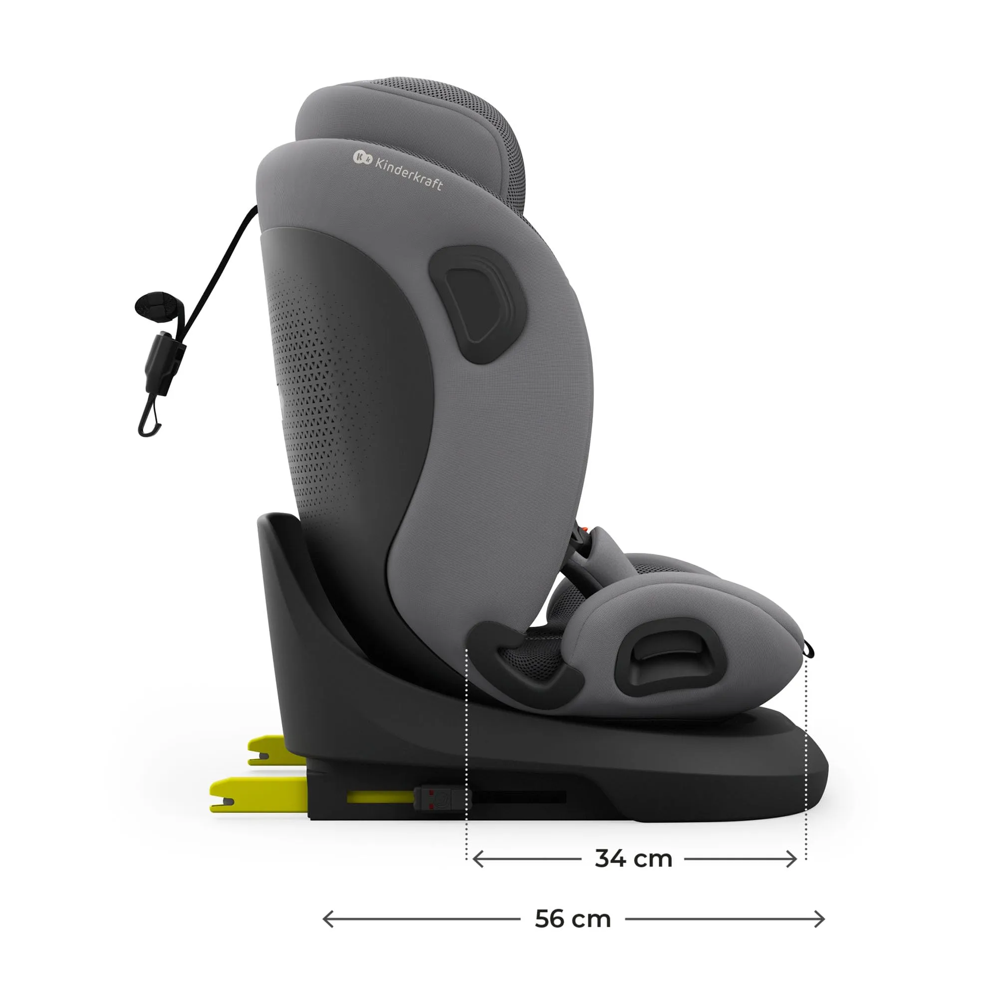 Kinderkraft I-Grow 2 Pro Seggiolino Auto 40-150 cm ISOFIX 360° Grigio - immagine 13