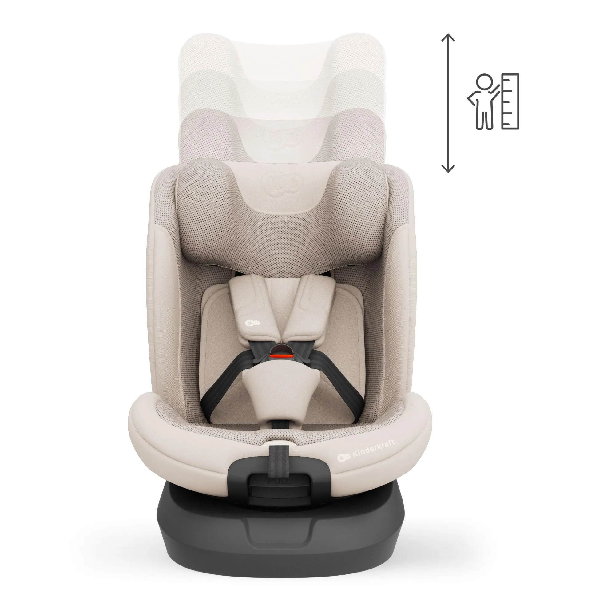 Kinderkraft I-Grow 2 Pro Seggiolino Auto 40-150 cm ISOFIX 360° Beige - immagine 7