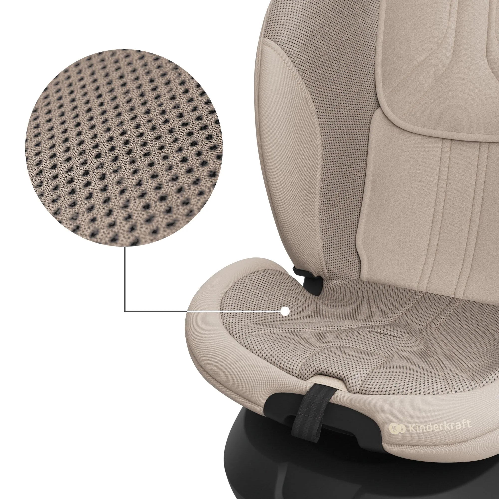 Kinderkraft I-Grow 2 Pro Seggiolino Auto 40-150 cm ISOFIX 360° Beige - immagine 10