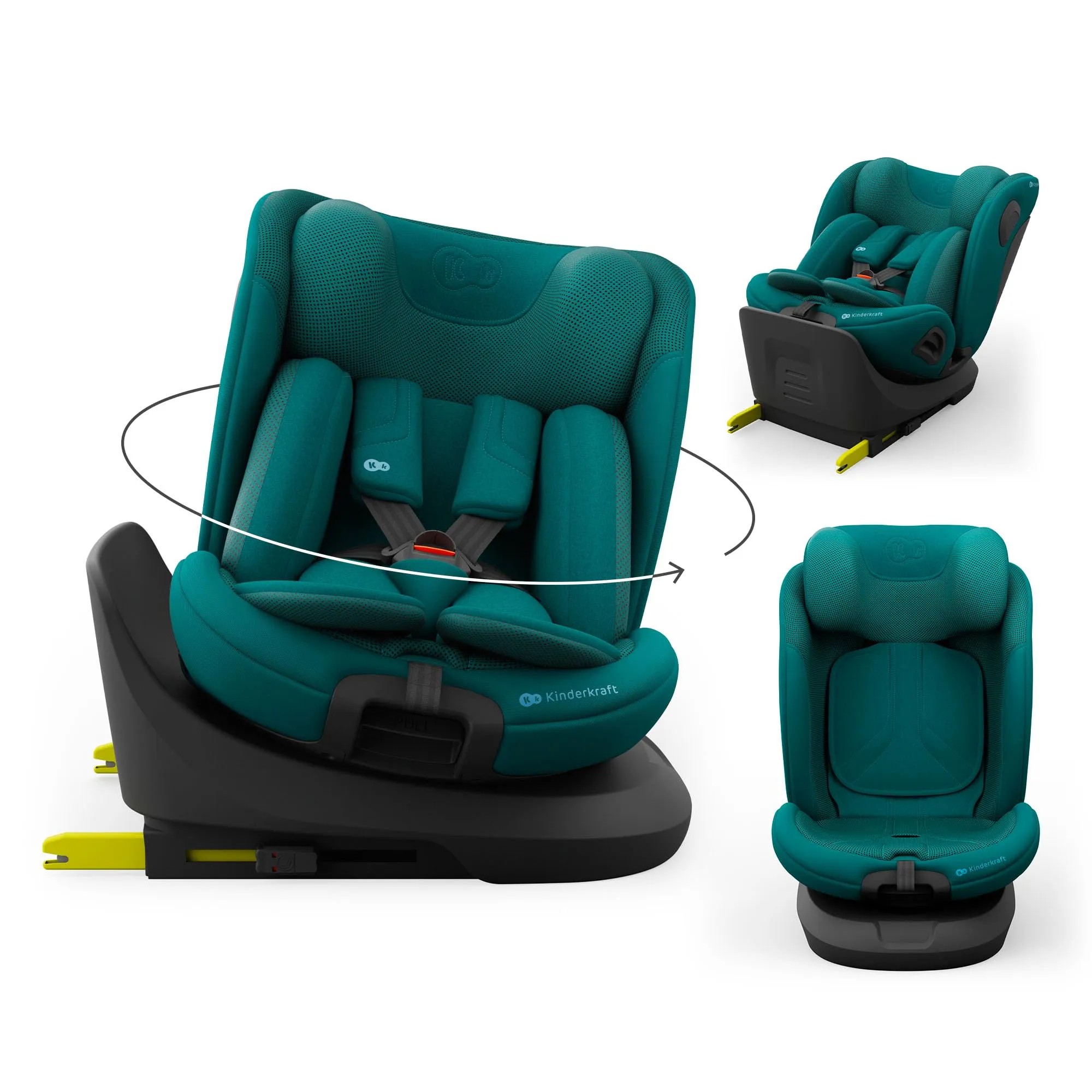 Kinderkraft I-Grow 2 Pro Seggiolino Auto 40-150 cm ISOFIX 360° Verde - immagine 1