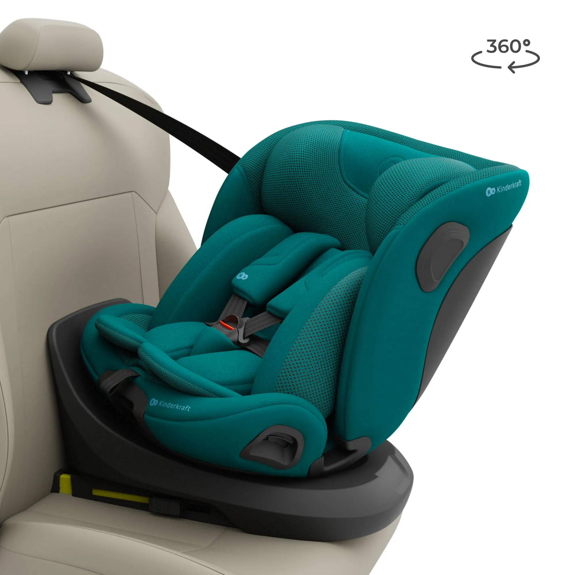 Kinderkraft I-Grow 2 Pro Seggiolino Auto 40-150 cm ISOFIX 360° Verde - immagine 3
