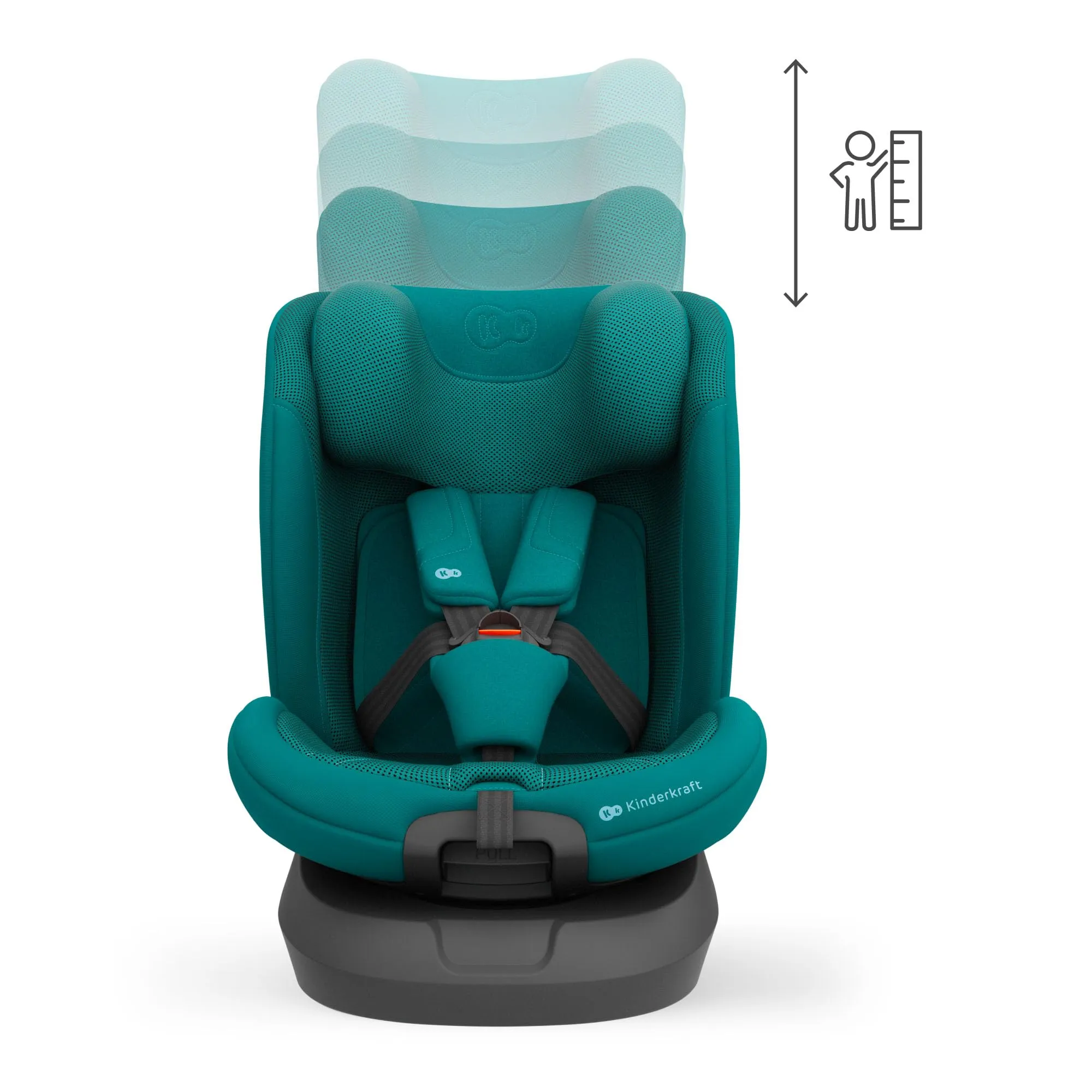 Kinderkraft I-Grow 2 Pro Seggiolino Auto 40-150 cm ISOFIX 360° Verde - immagine 7