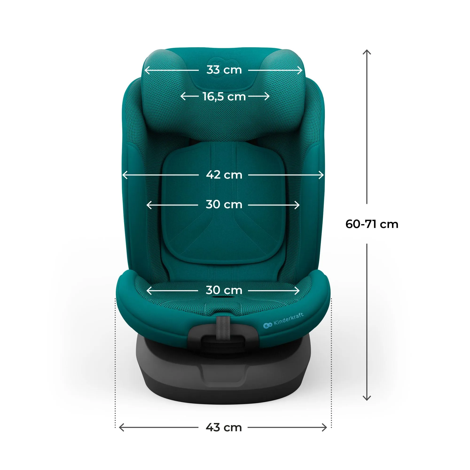 Kinderkraft I-Grow 2 Pro Seggiolino Auto 40-150 cm ISOFIX 360° Verde - immagine 12
