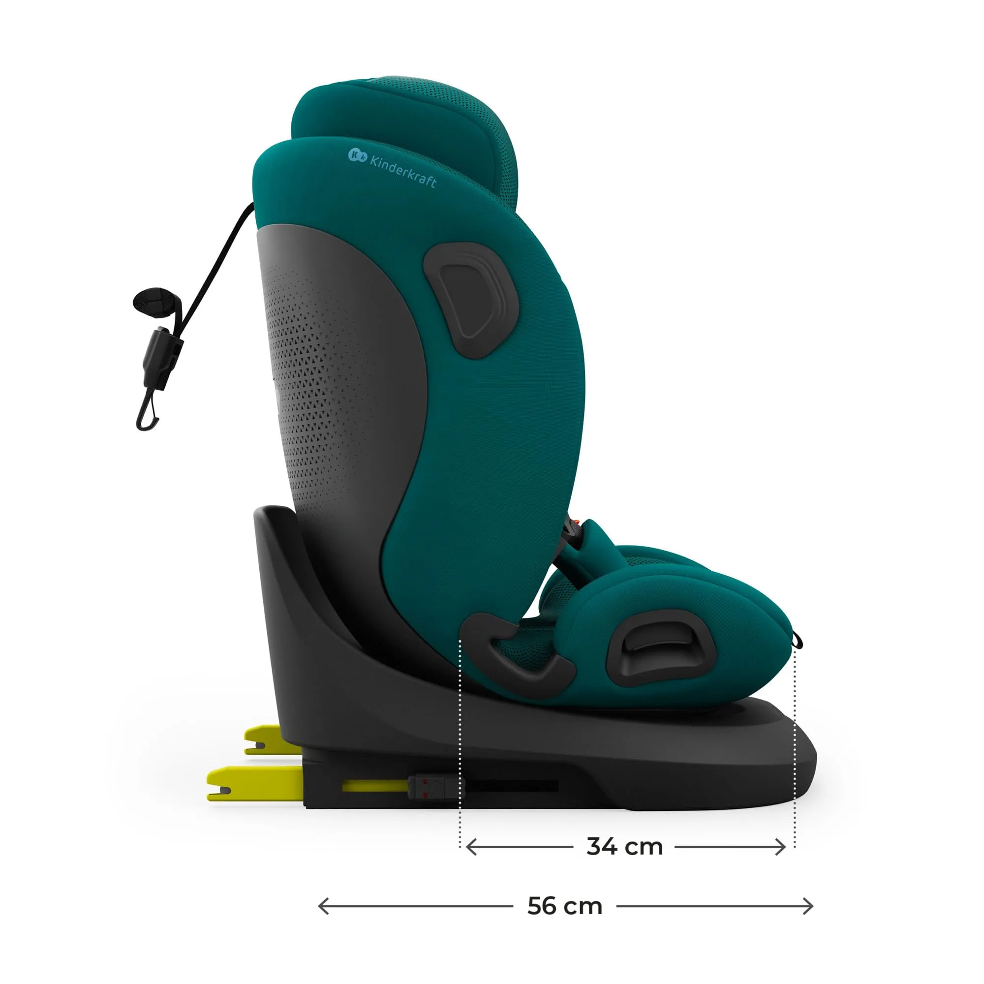 Kinderkraft I-Grow 2 Pro Seggiolino Auto 40-150 cm ISOFIX 360° Verde - immagine 13