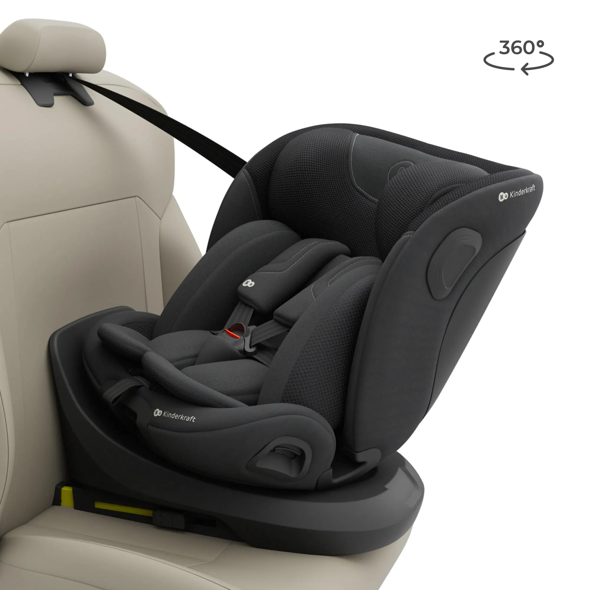 Kinderkraft I-Grow 2 Pro Seggiolino Auto 40-150 cm ISOFIX 360° Nero - immagine 3