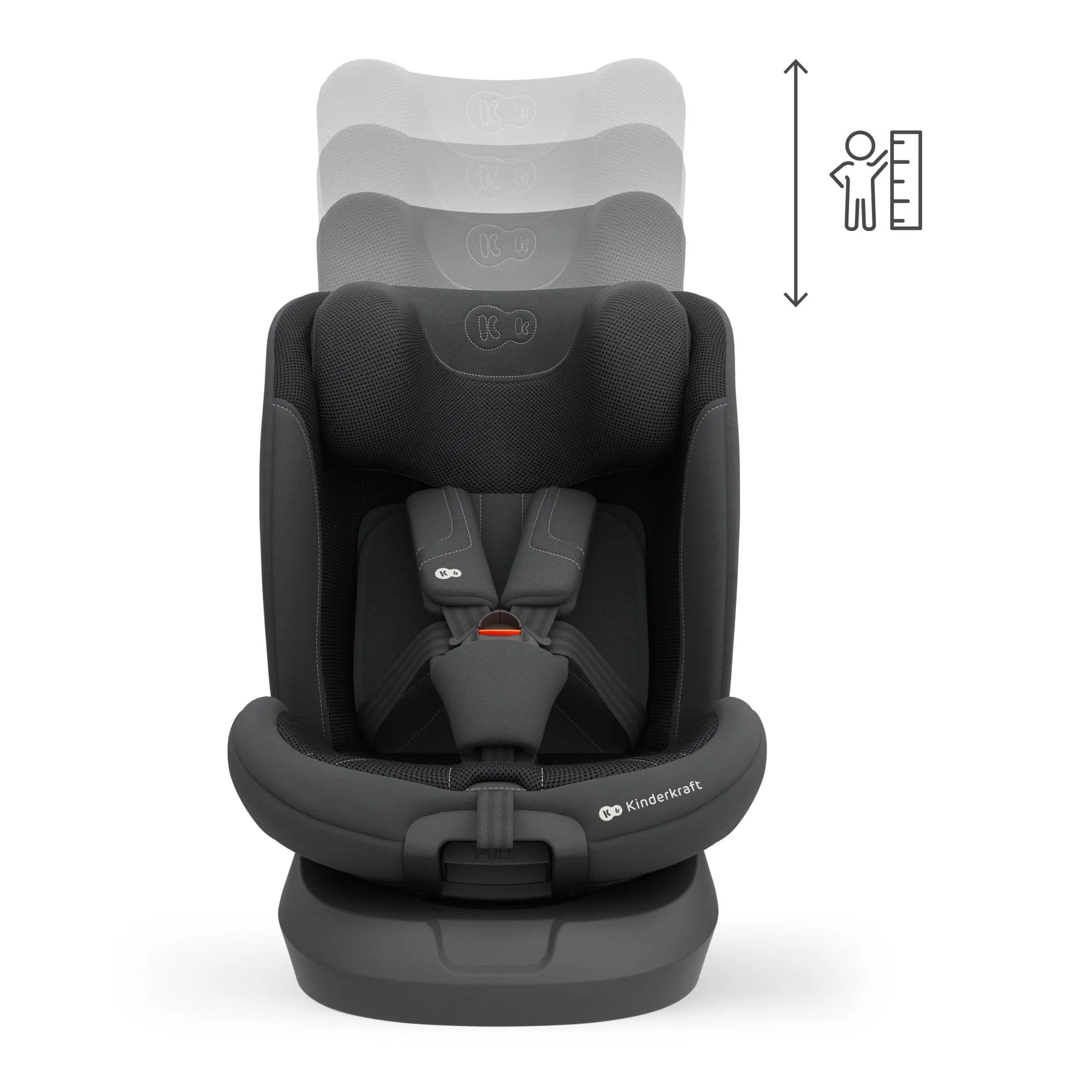 Kinderkraft I-Grow 2 Pro Seggiolino Auto 40-150 cm ISOFIX 360° Nero - immagine 7