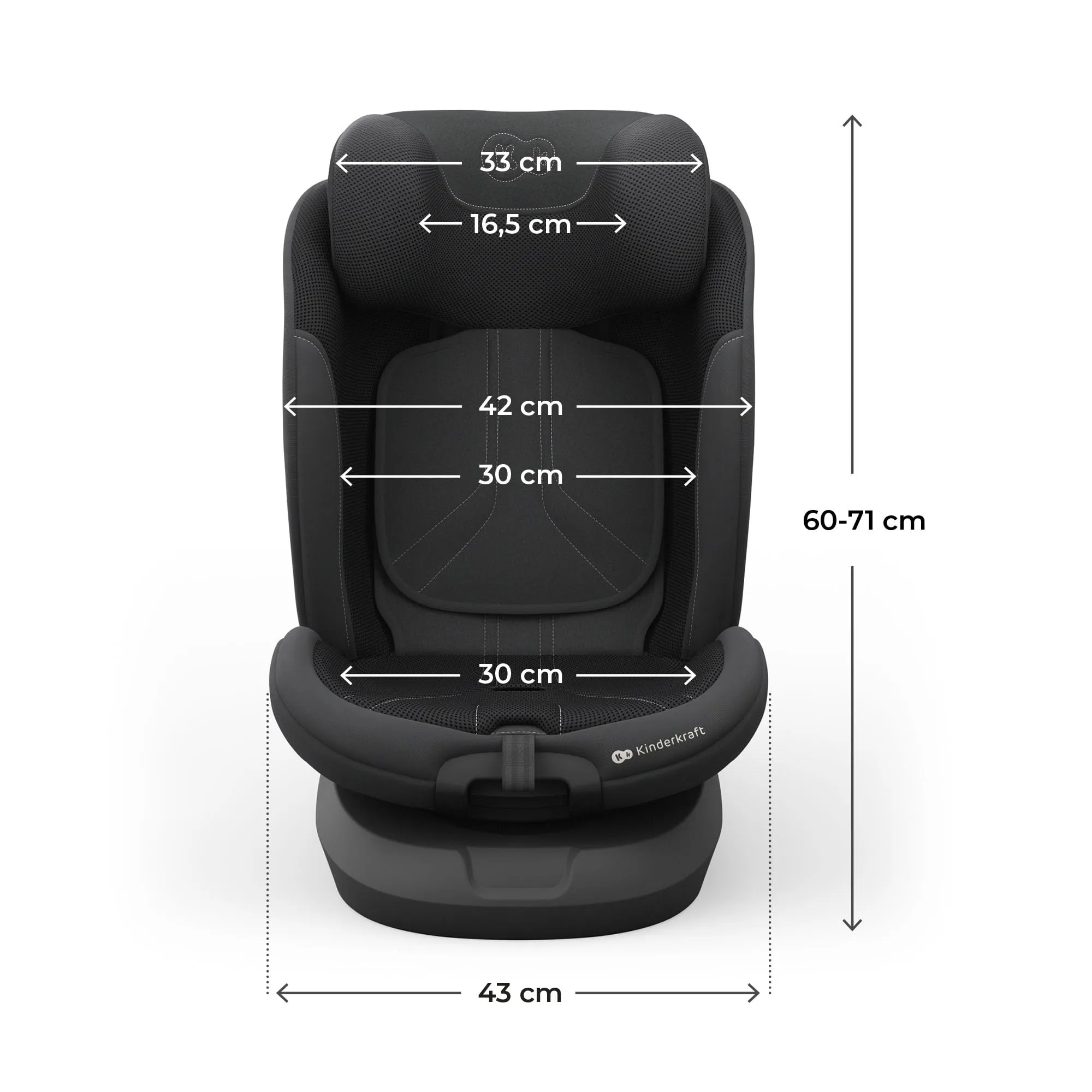 Kinderkraft I-Grow 2 Pro Seggiolino Auto 40-150 cm ISOFIX 360° Nero - immagine 12