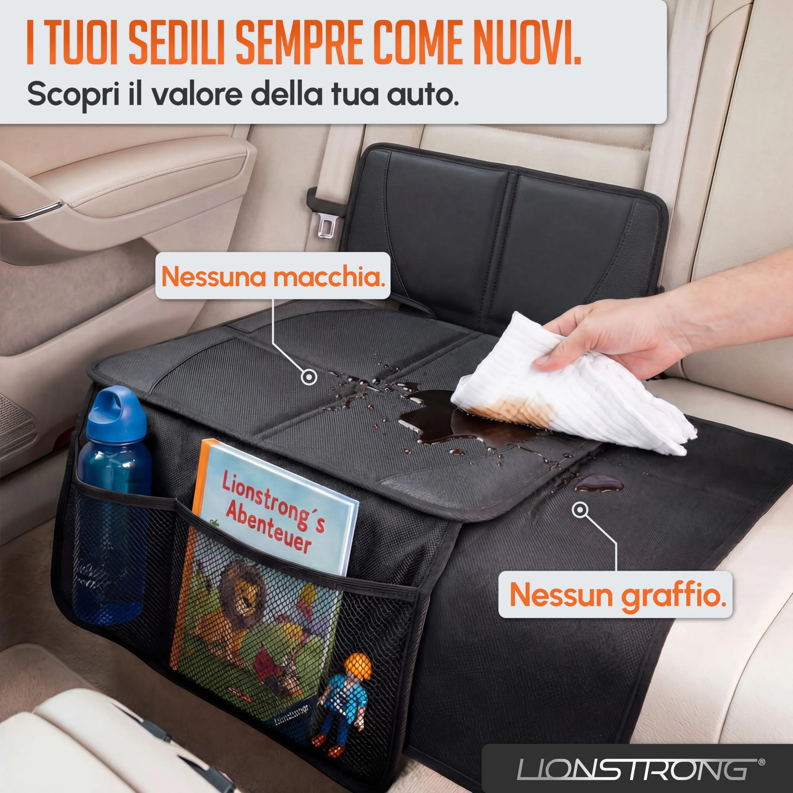 LIONSTRONG Protettori per Sedile ISOFIX Extra Grande - immagine 2