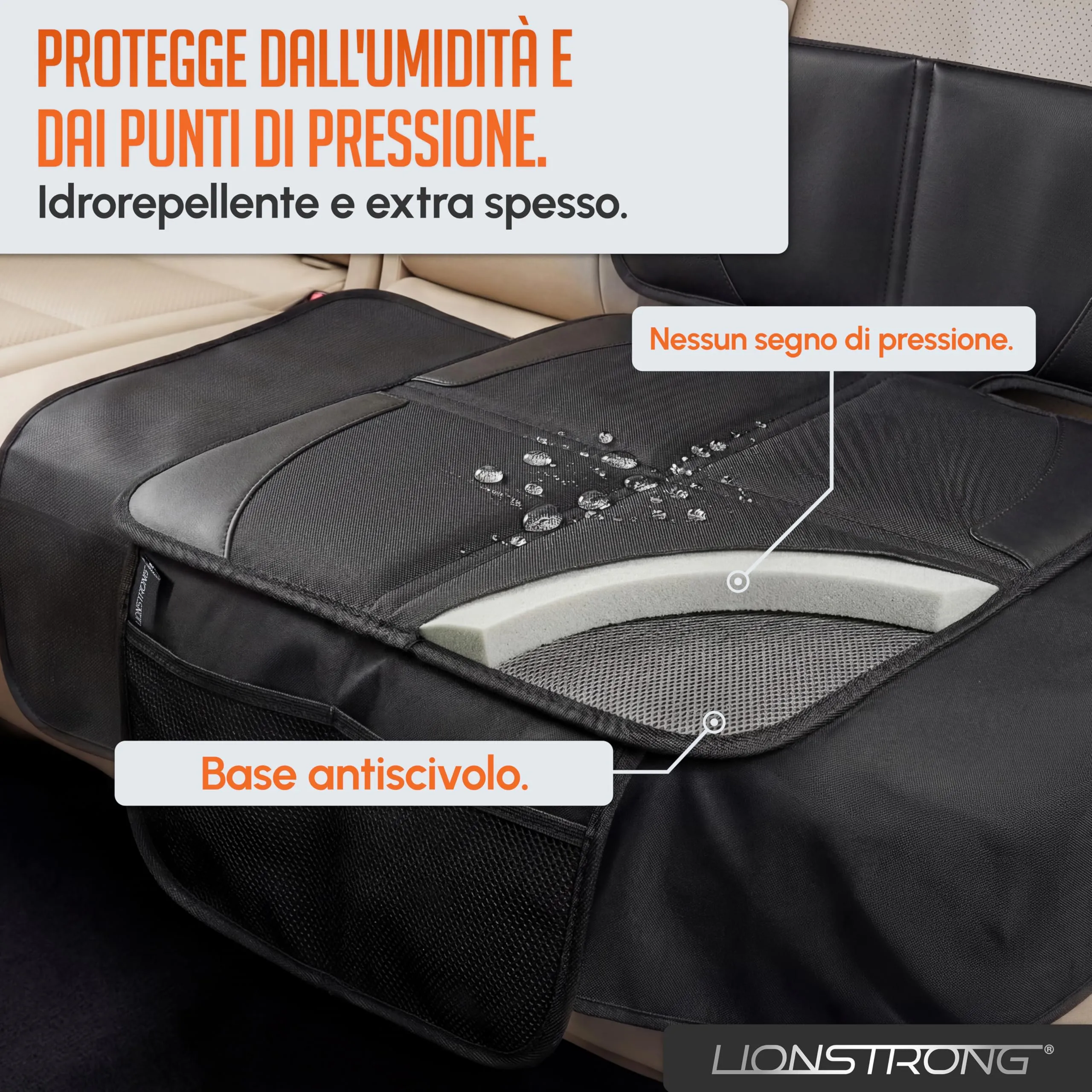LIONSTRONG Protettori per Sedile ISOFIX Extra Grande - immagine 4