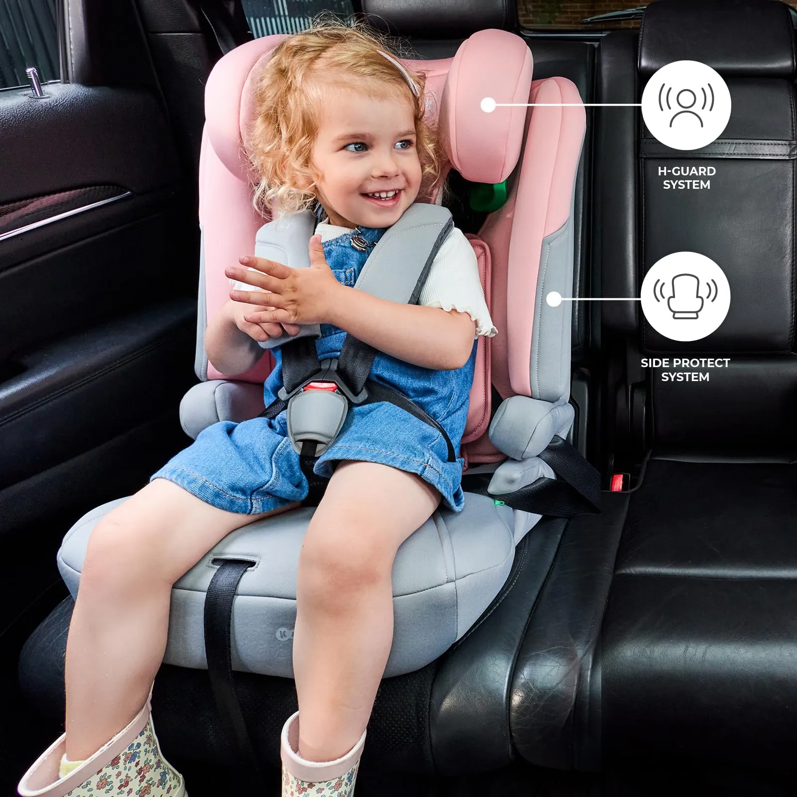 Kinderkraft I-Comfy Seggiolino Auto 76-150 cm Easy Grow, Nero - immagine 2