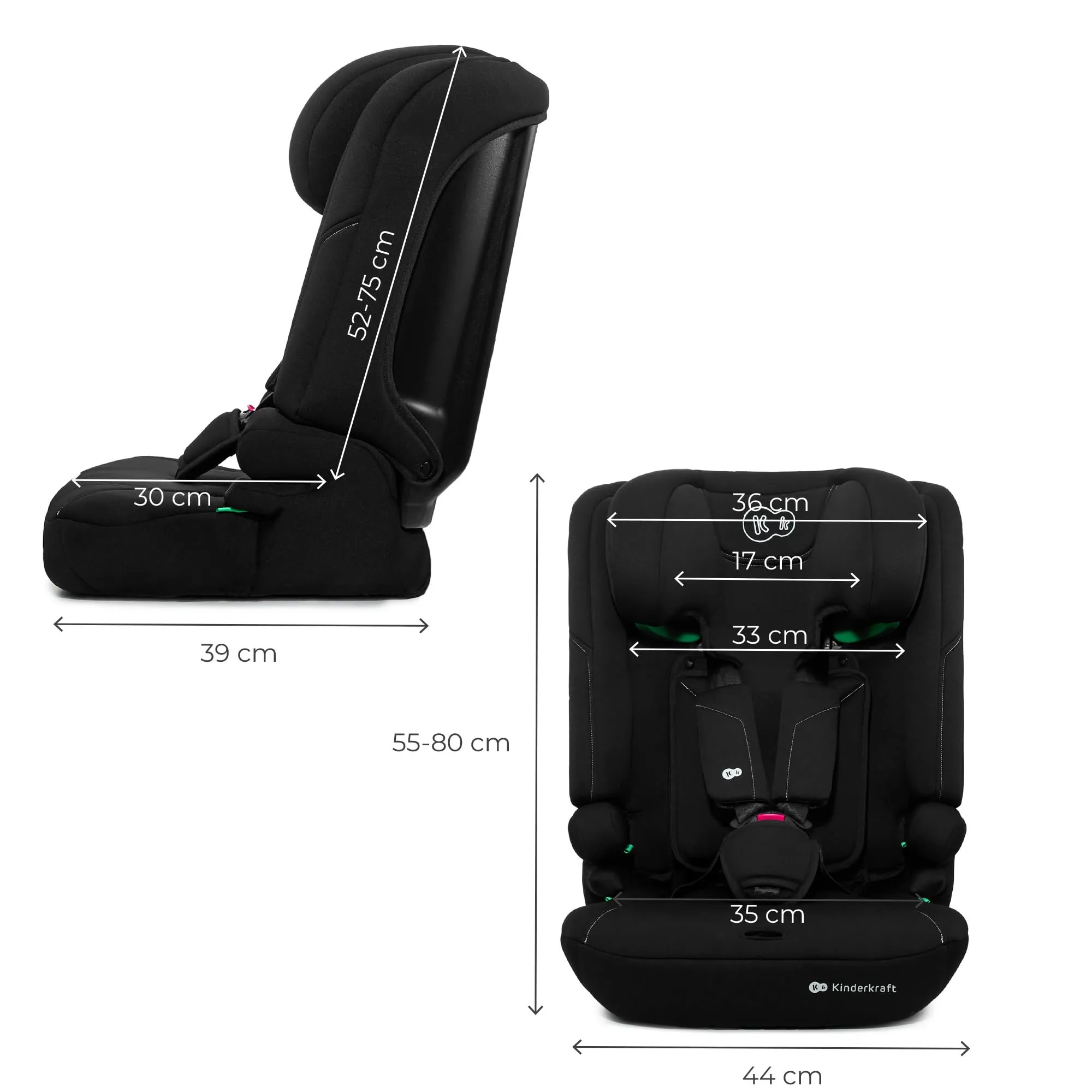Kinderkraft I-Comfy Seggiolino Auto 76-150 cm Easy Grow, Nero - immagine 10