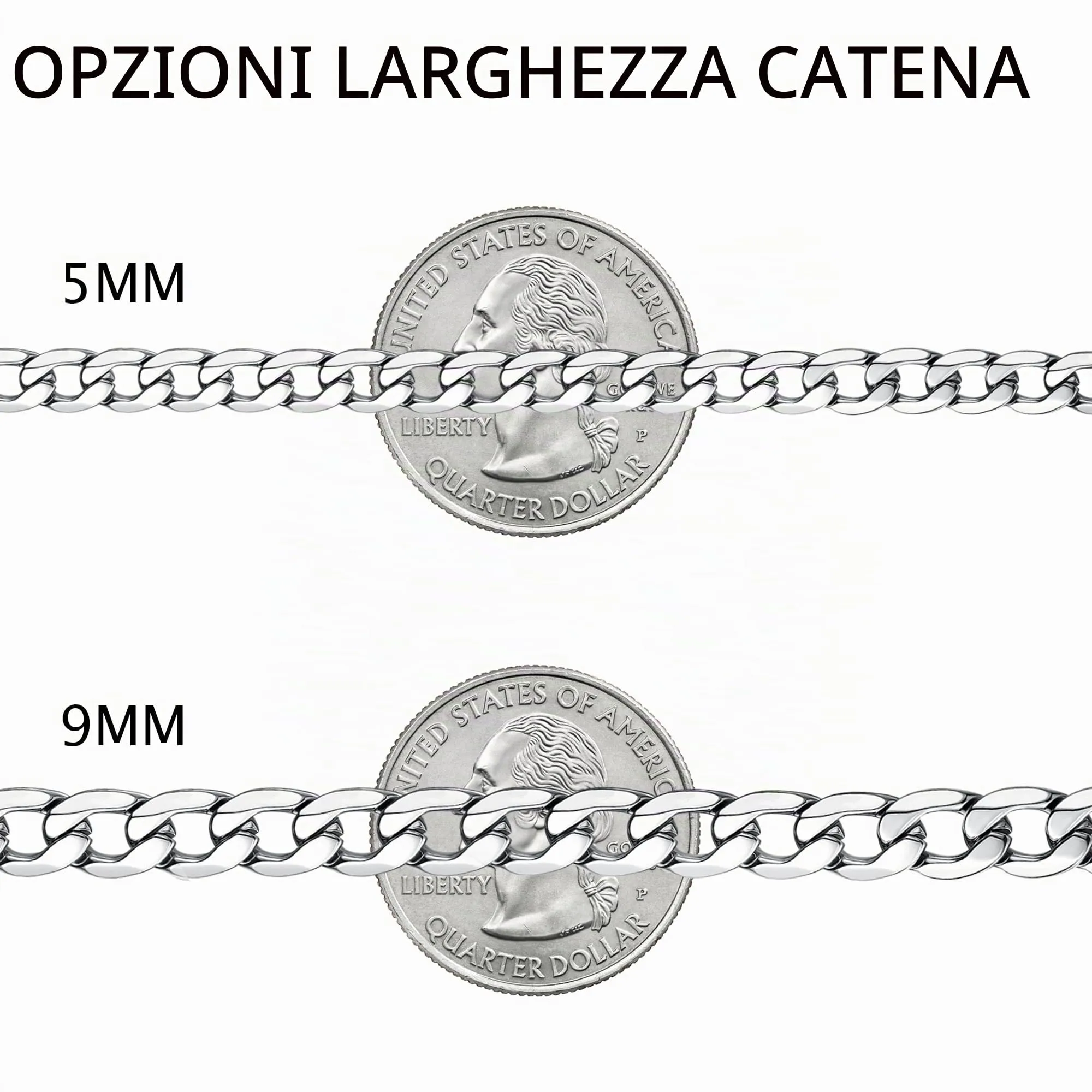 LOLIAS Collana e Bracciale a Catena da Uomo in Acciaio Inossidabile - immagine 4