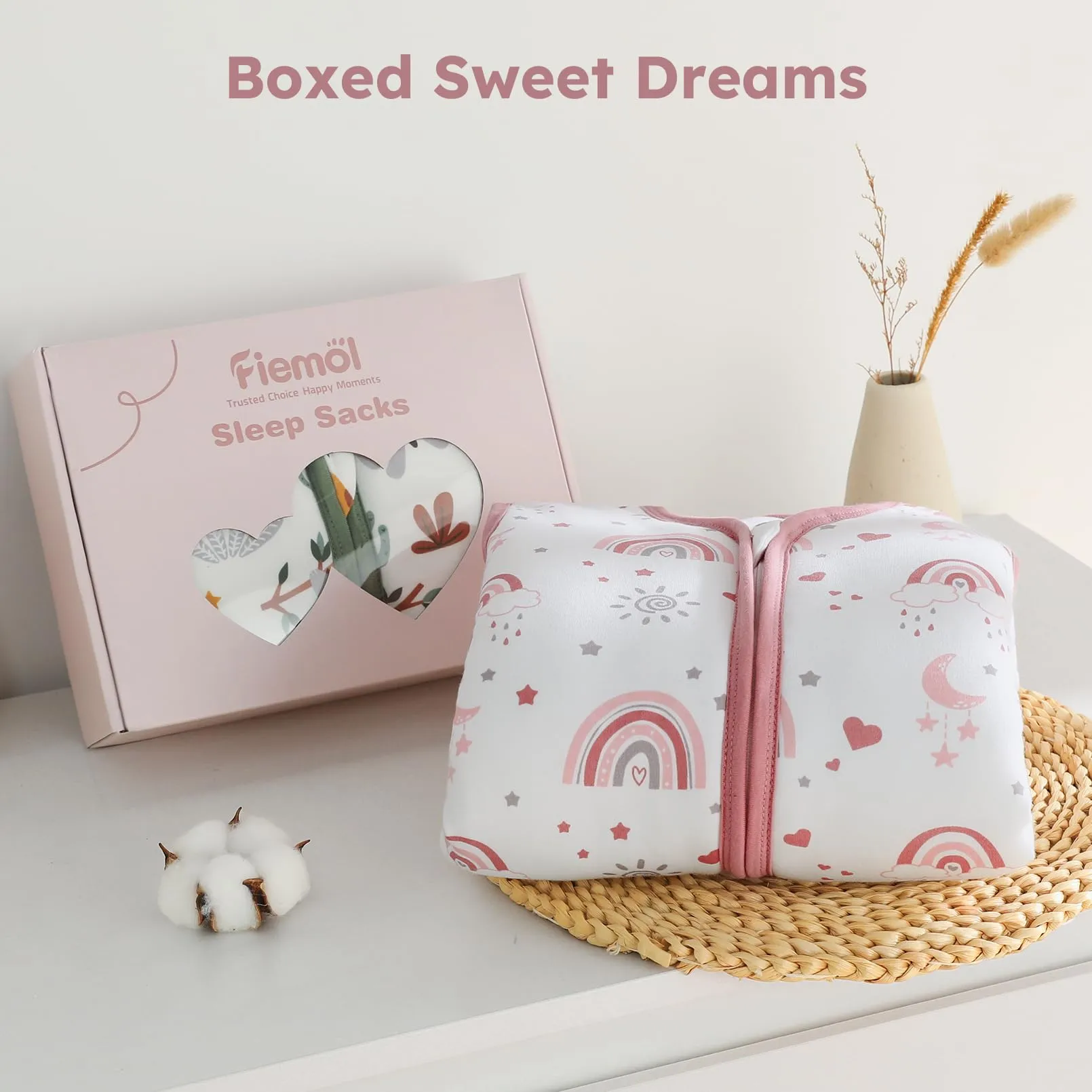 FIEMOL Sacco Nanna Invernale 2.5 tog, 18-24 Mesi, Cotone Traspirante, Arcobaleno - immagine 6