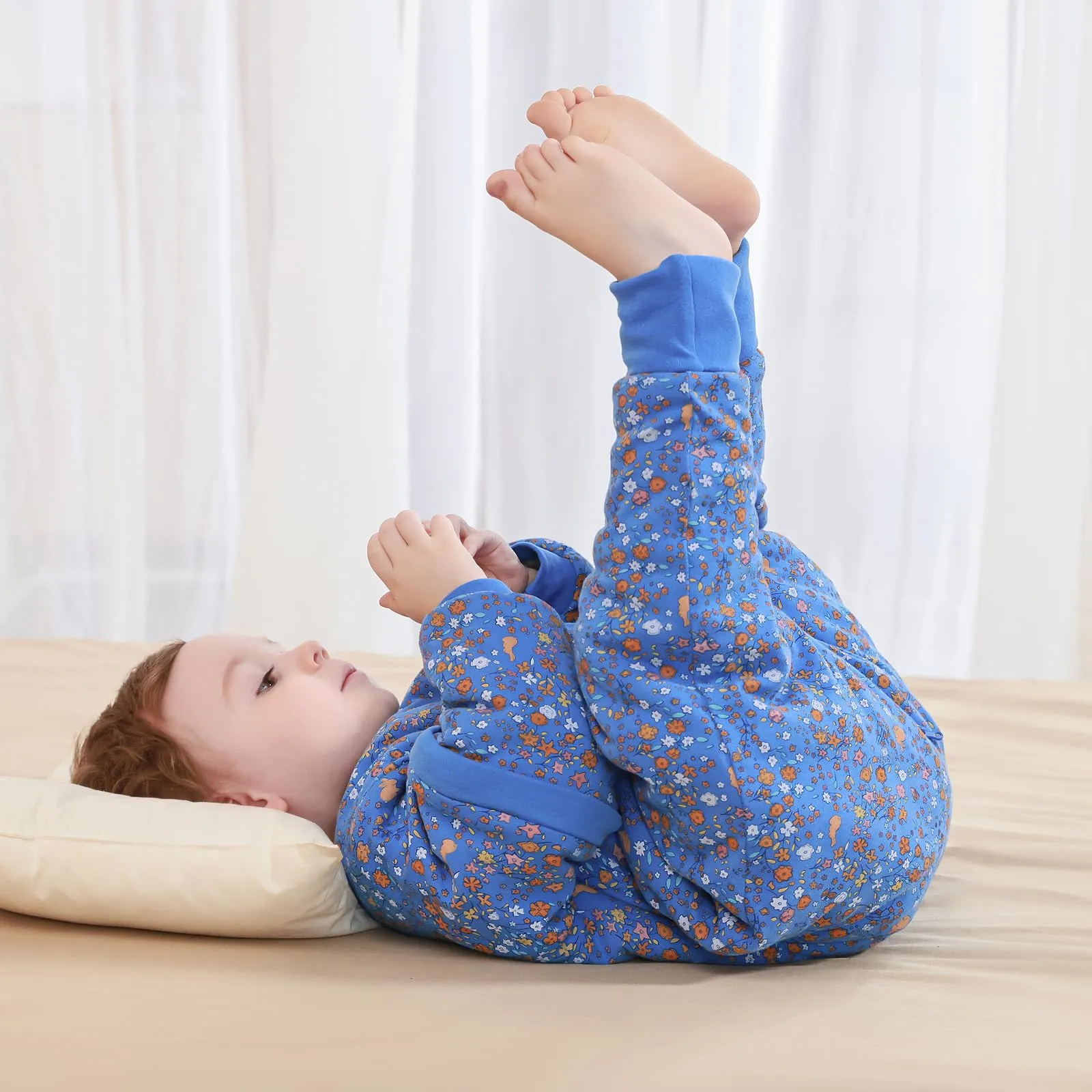 Mosebears Sacco Nanna con Gambe 2.5 Tog per Bambini, Foderato Invernale con Maniche Staccabili, Unisex, Blu, 3-4 Anni - immagine 7