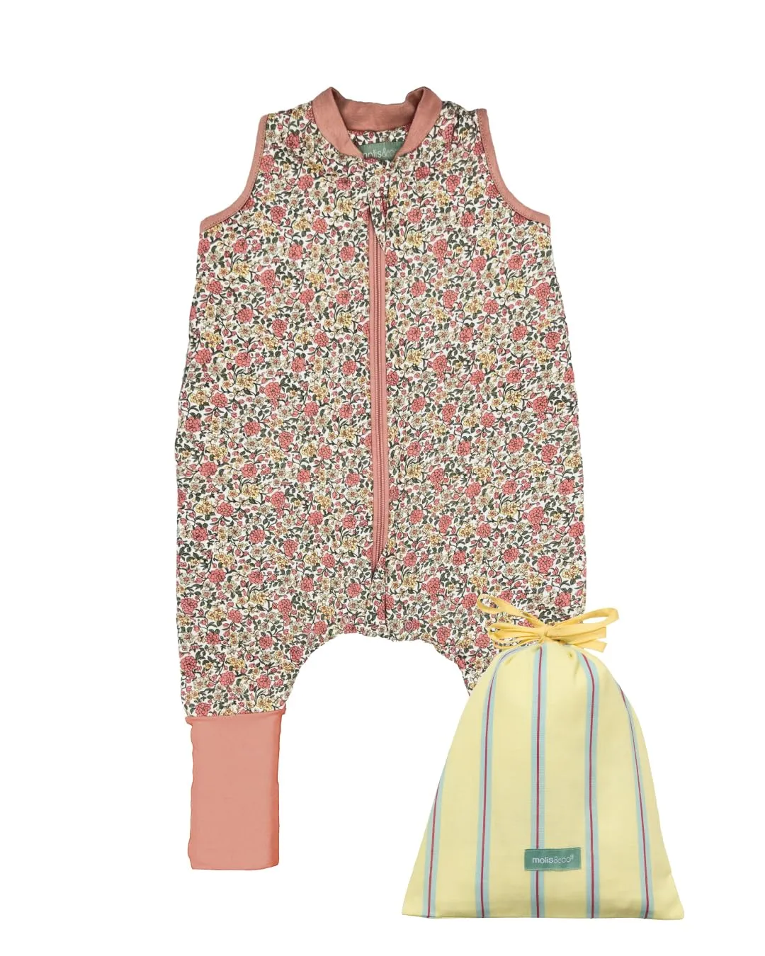 Molis & Co Sacco Nanna con piedini 1 TOG, 100% Cotone Oeko-TEX 100, Peony (3-6 mesi) - immagine 1