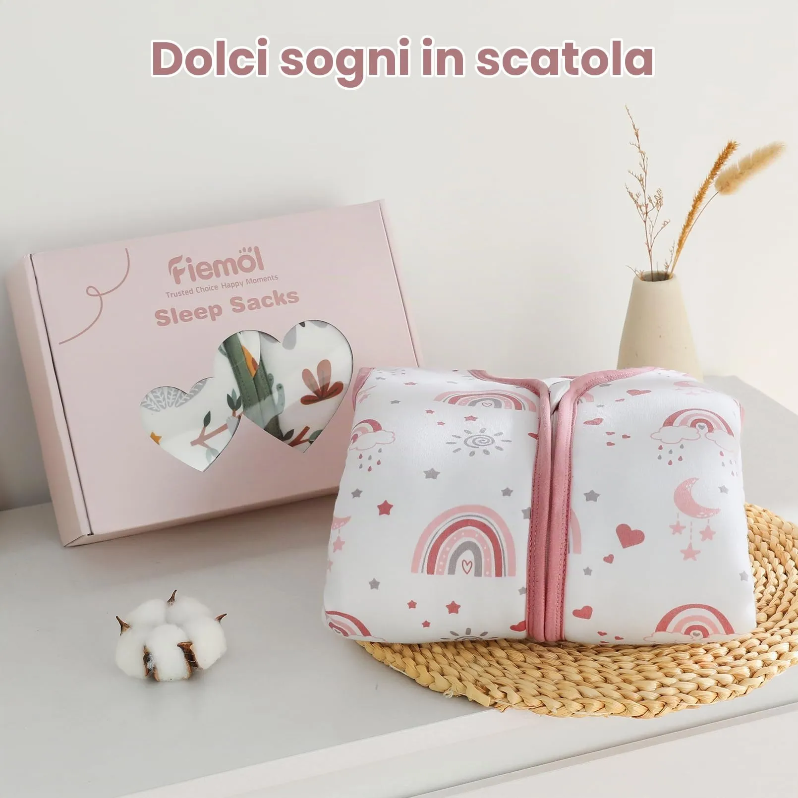 FIEMOL Sacco Nanna Invernale 2.5 tog, 0-6 Mesi, Cotone, Arcobaleno - immagine 6
