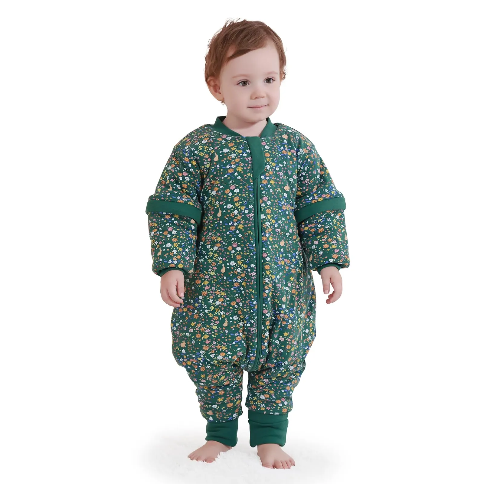 Mosebears Sacco nanna con gambe 2.5 Tog per bambini, foderato invernale con maniche staccabili, unisex - immagine 1