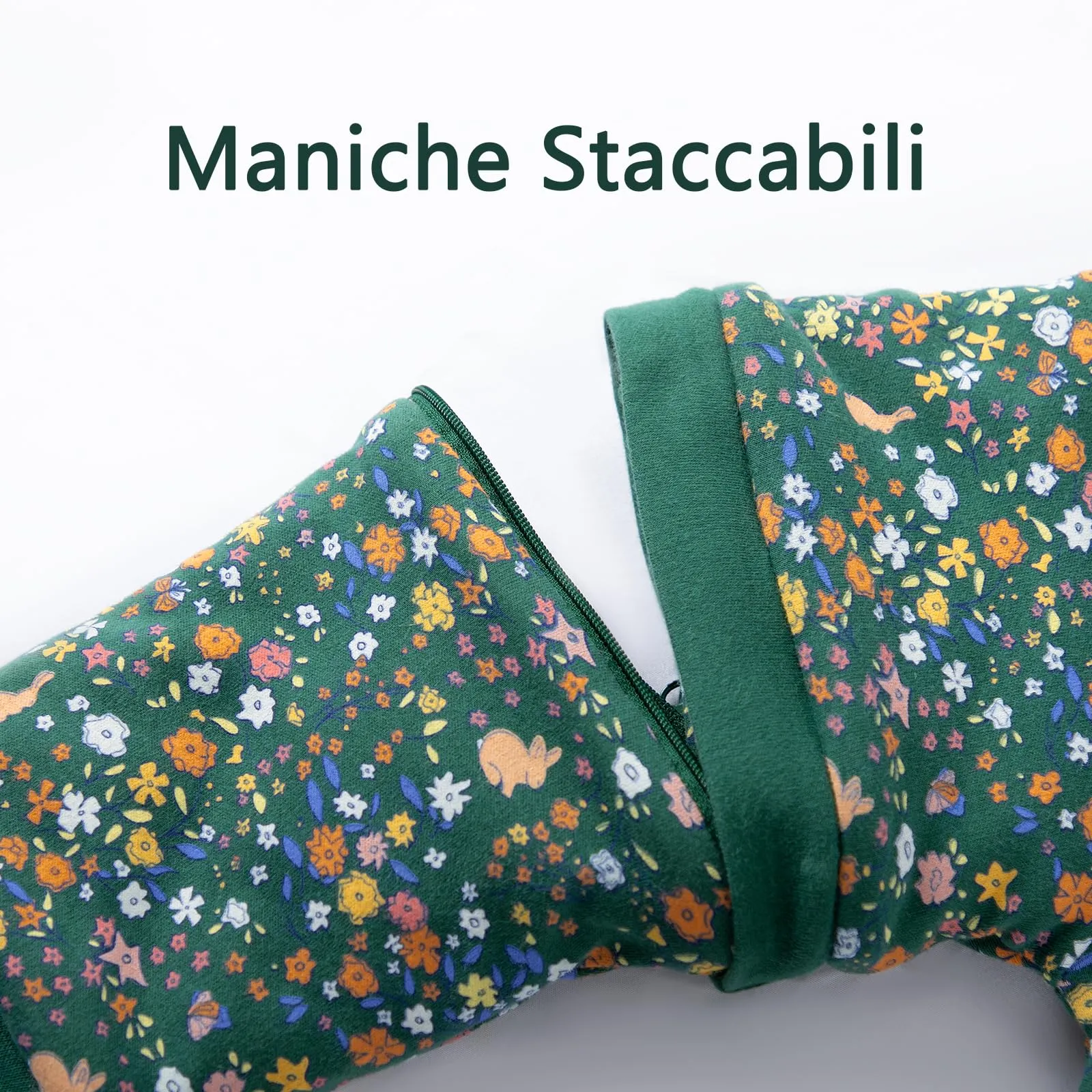 Mosebears Sacco nanna con gambe 2.5 Tog per bambini, foderato invernale con maniche staccabili, unisex - immagine 5