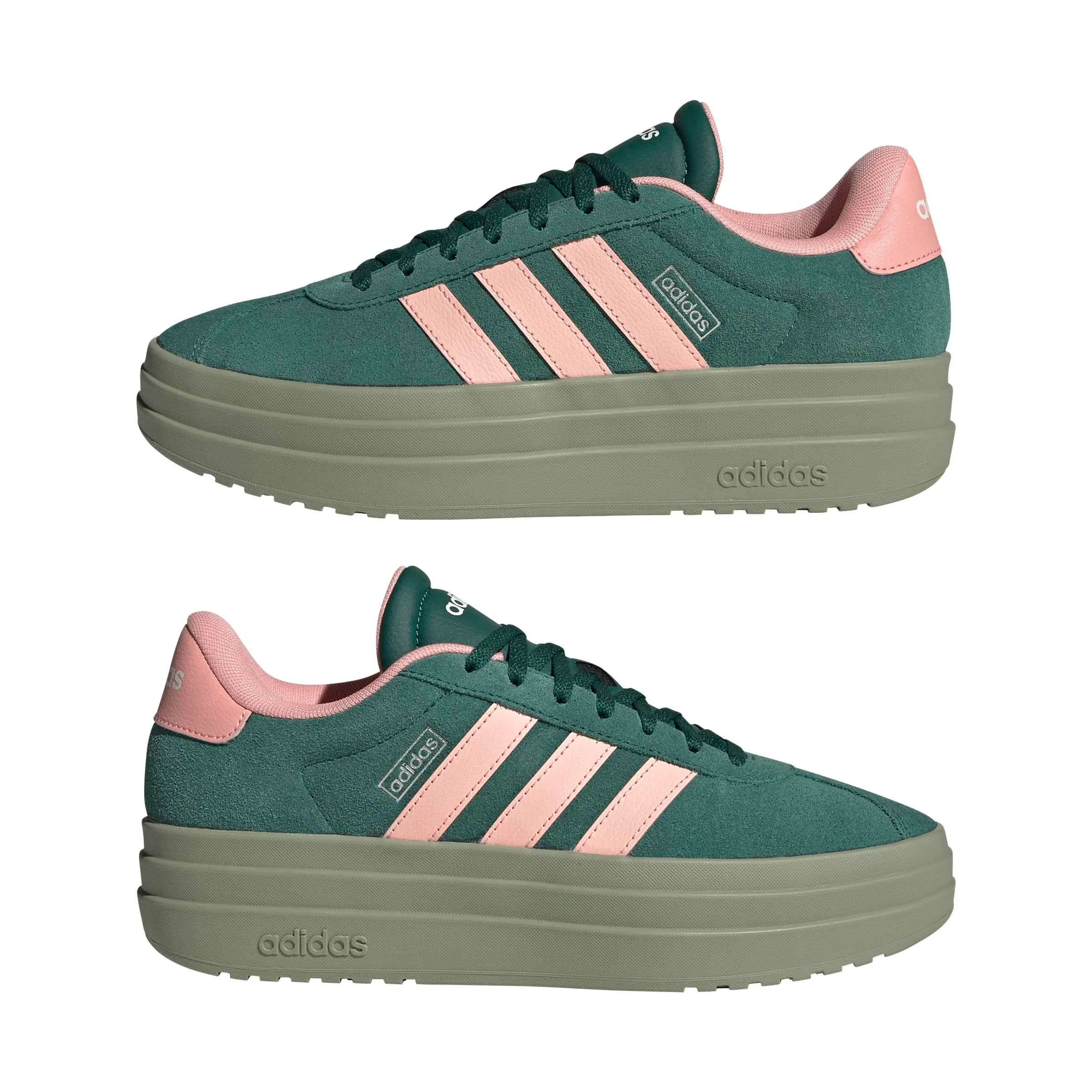 adidas VL Court Bold Shoes - Collegiate Green/Haze Coral/Semi Frozen Turbo - 42 2/3 EU - immagine 7