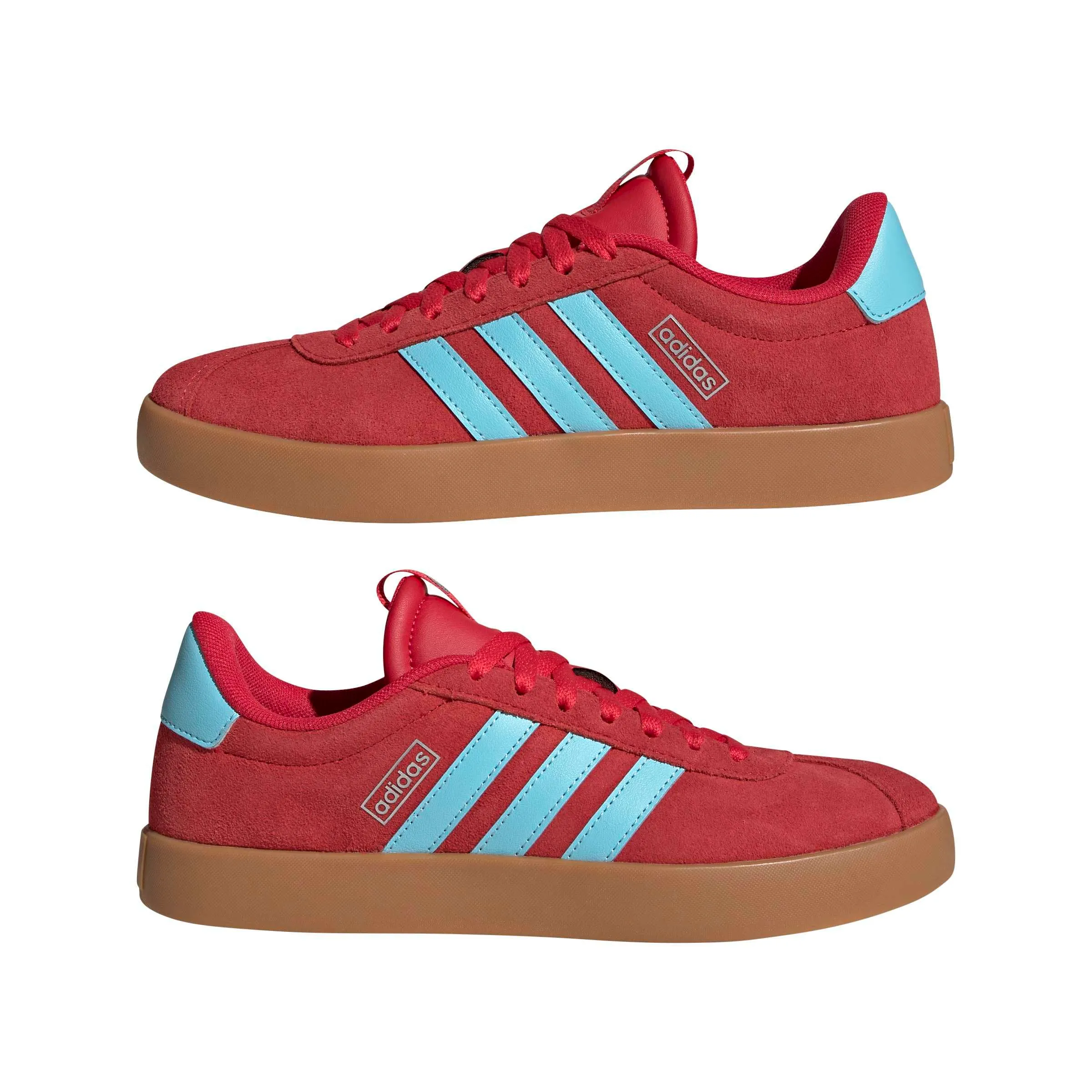 adidas VL Court 3.0 Shoes, Pure Ruby/Bliss Blue/Tech Grey Met., 38 EU - immagine 8