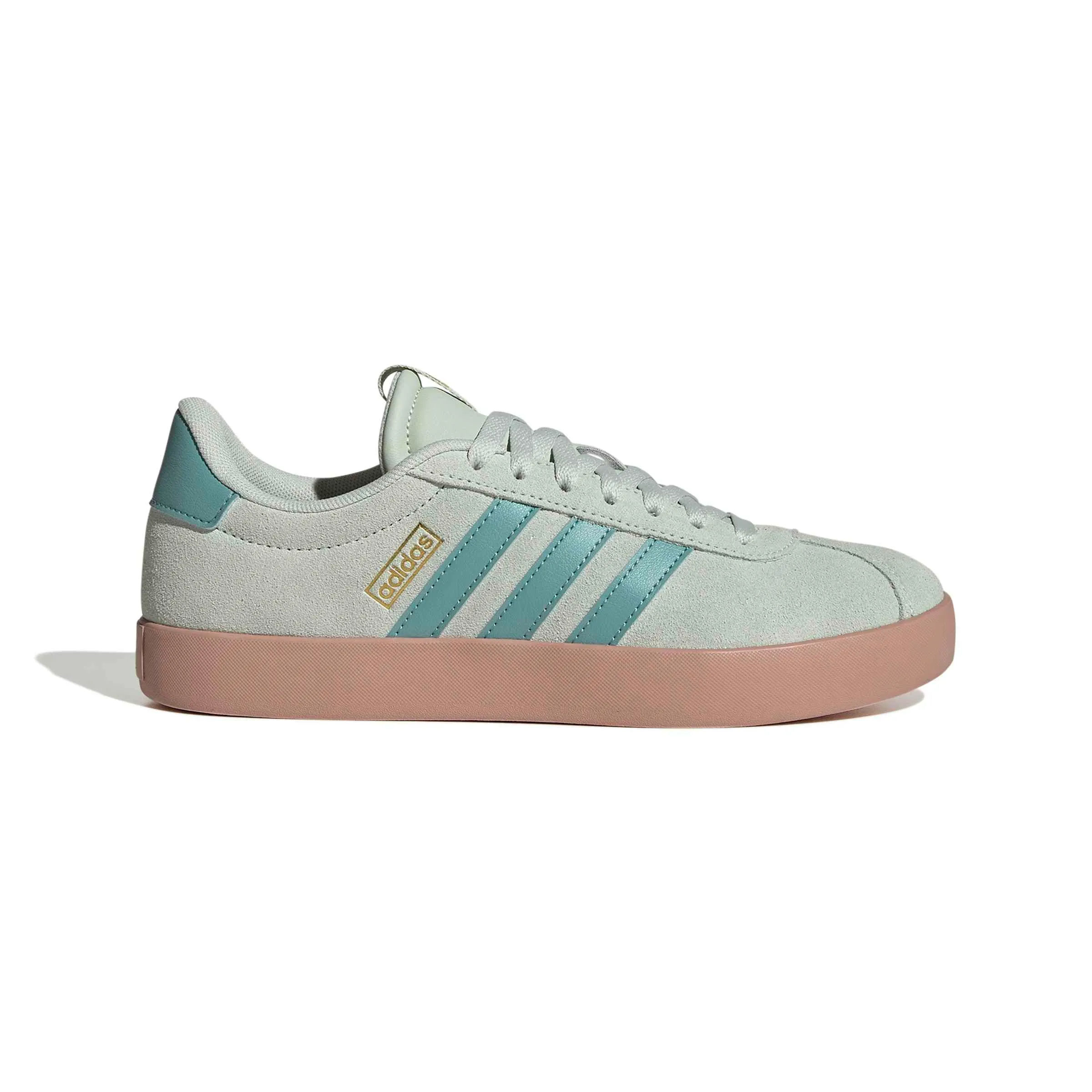 adidas VL Court 3.0 Shoes, Linen Green/Mint Ton/Gold Met, 38 2/3 EU - immagine 2