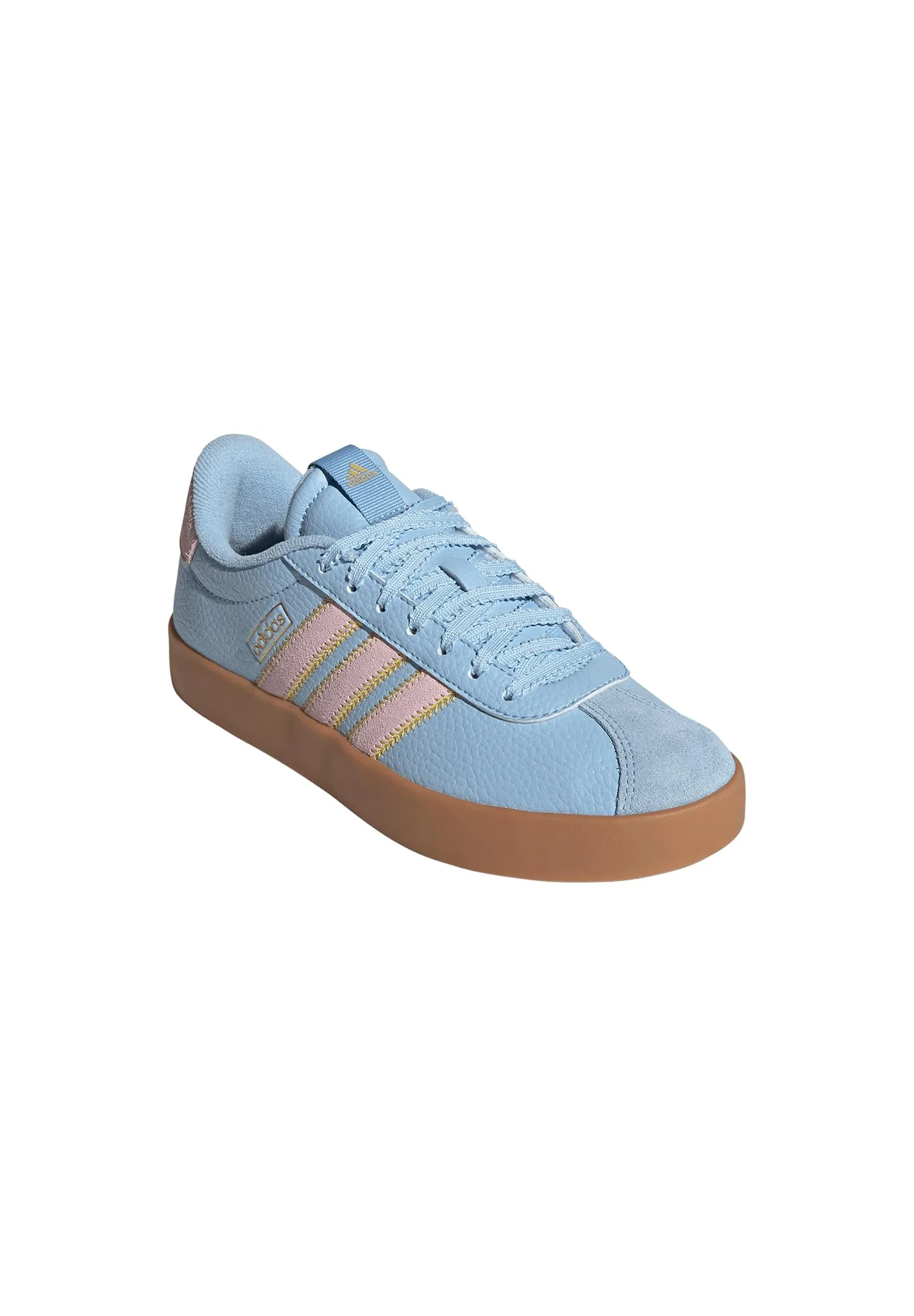 adidas VL Court 3.0 Shoes, Clear Sky/Clear Pink/Gold Met., 37 1/3 EU - immagine 4