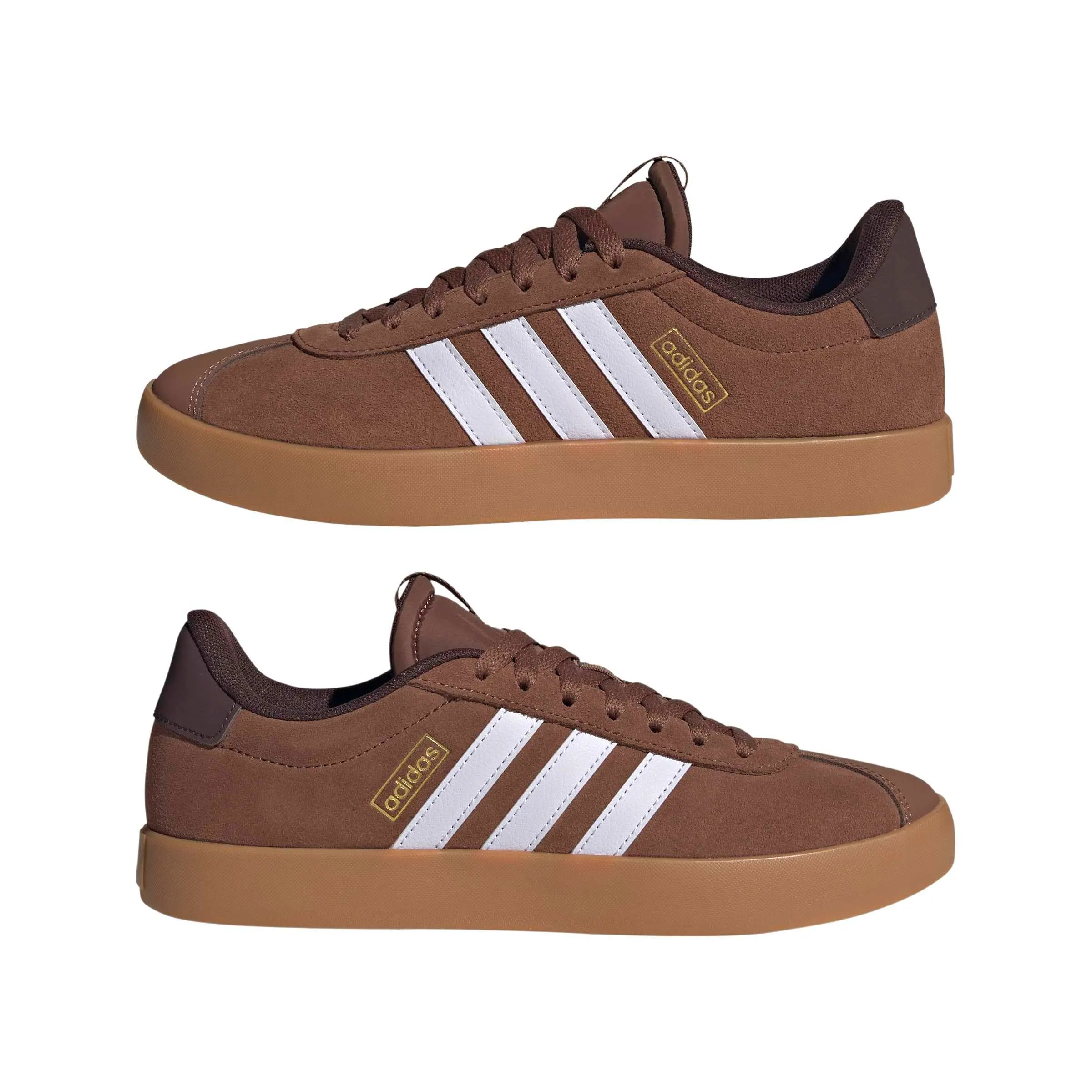 adidas VL Court 3.0 Shoes, Preloved Brown/Frozen Purple/Gold Met., 38 EU - immagine 6