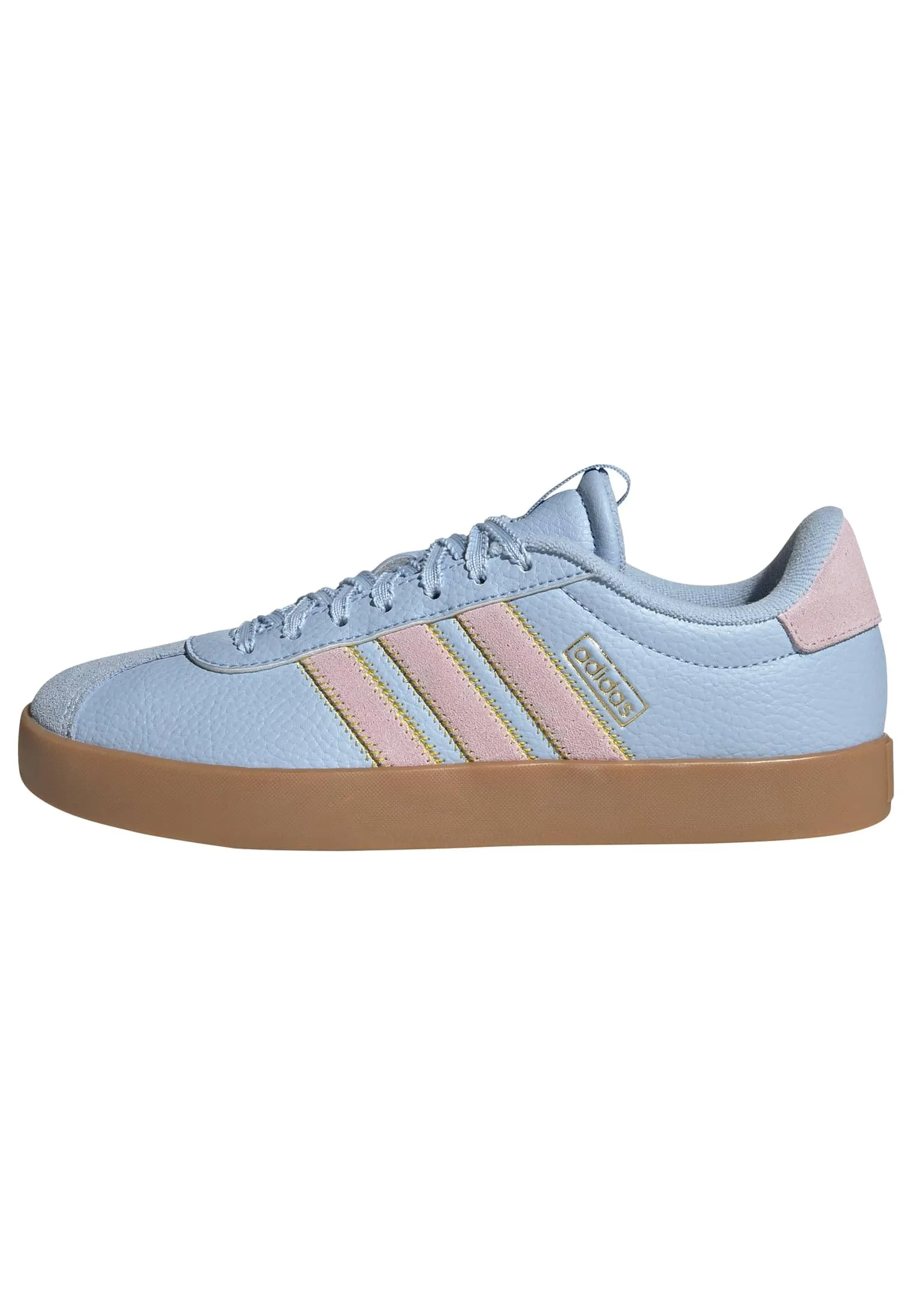 adidas VL Court 3.0 Shoes, Clear Sky/Clear Pink/Gold Met, 43 1/3 EU - immagine 1