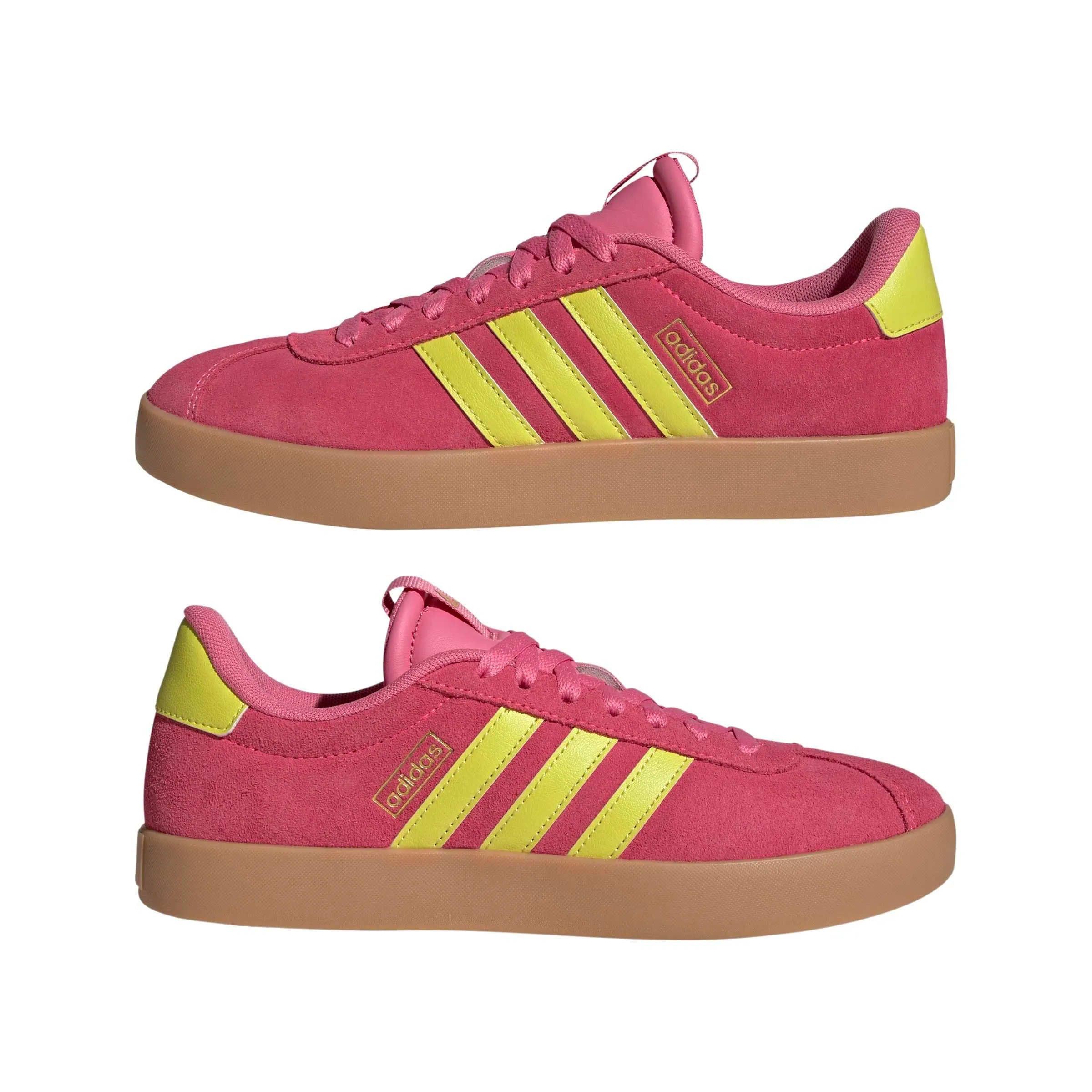 adidas VL Court 3.0 Shoes, Lucid Pink/Pure Lemon/Gold Met., 40 EU - immagine 8