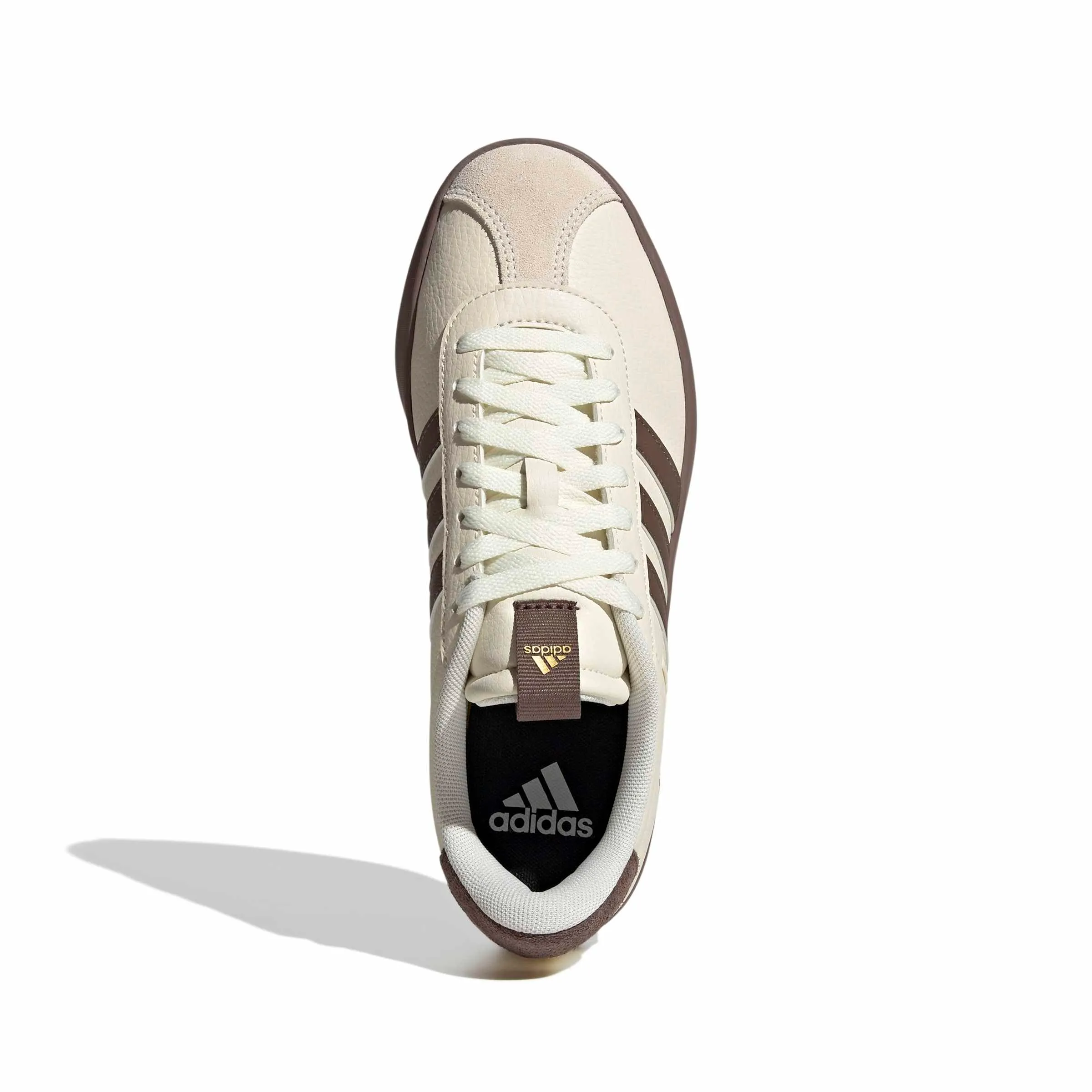 adidas VL Court 3.0 Women's Shoes - Off White/Earth Strata/Gold Met - 36 2/3 EU - immagine 2