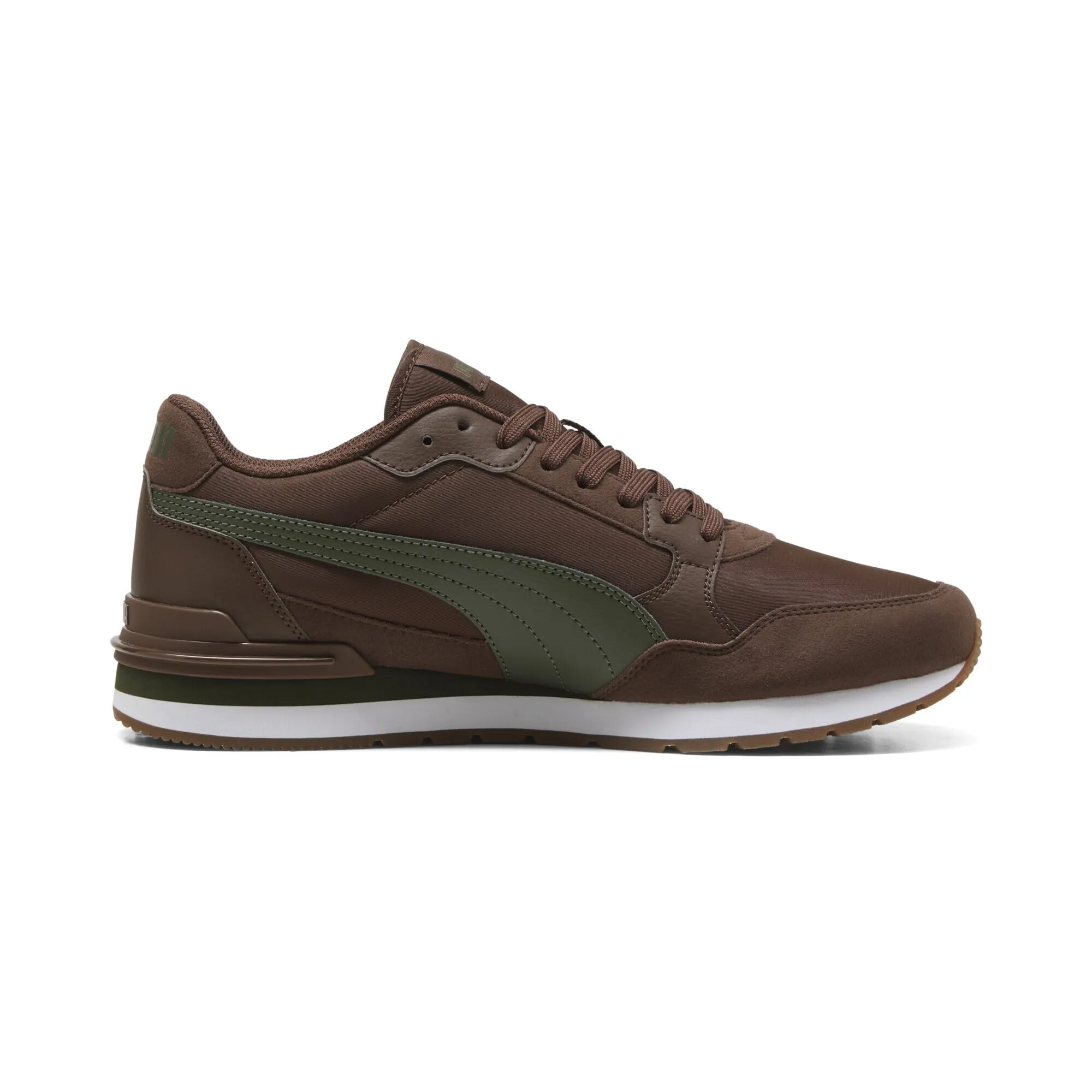 PUMA ST Runner v4 Nylon Sneakers Unisex, Chestnut Brown Moss Veil White Gum Green, Size 36 - immagine 6