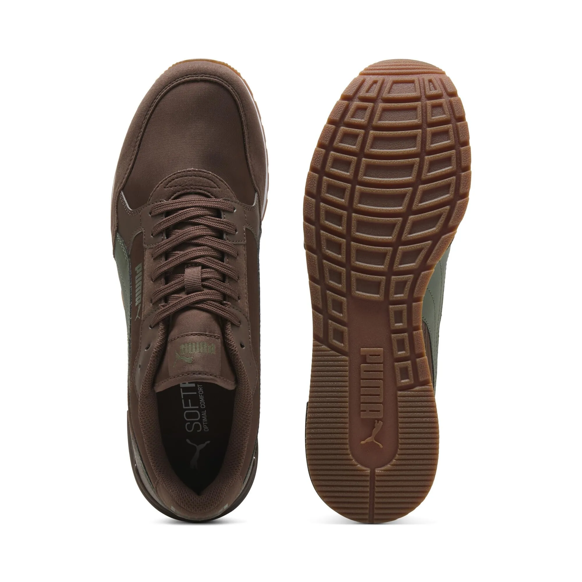 Puma ST Runner v4 Nylon Unisex Sneakers, Chestnut Brown Moss Veil White Gum Green, 42.5 - immagine 5