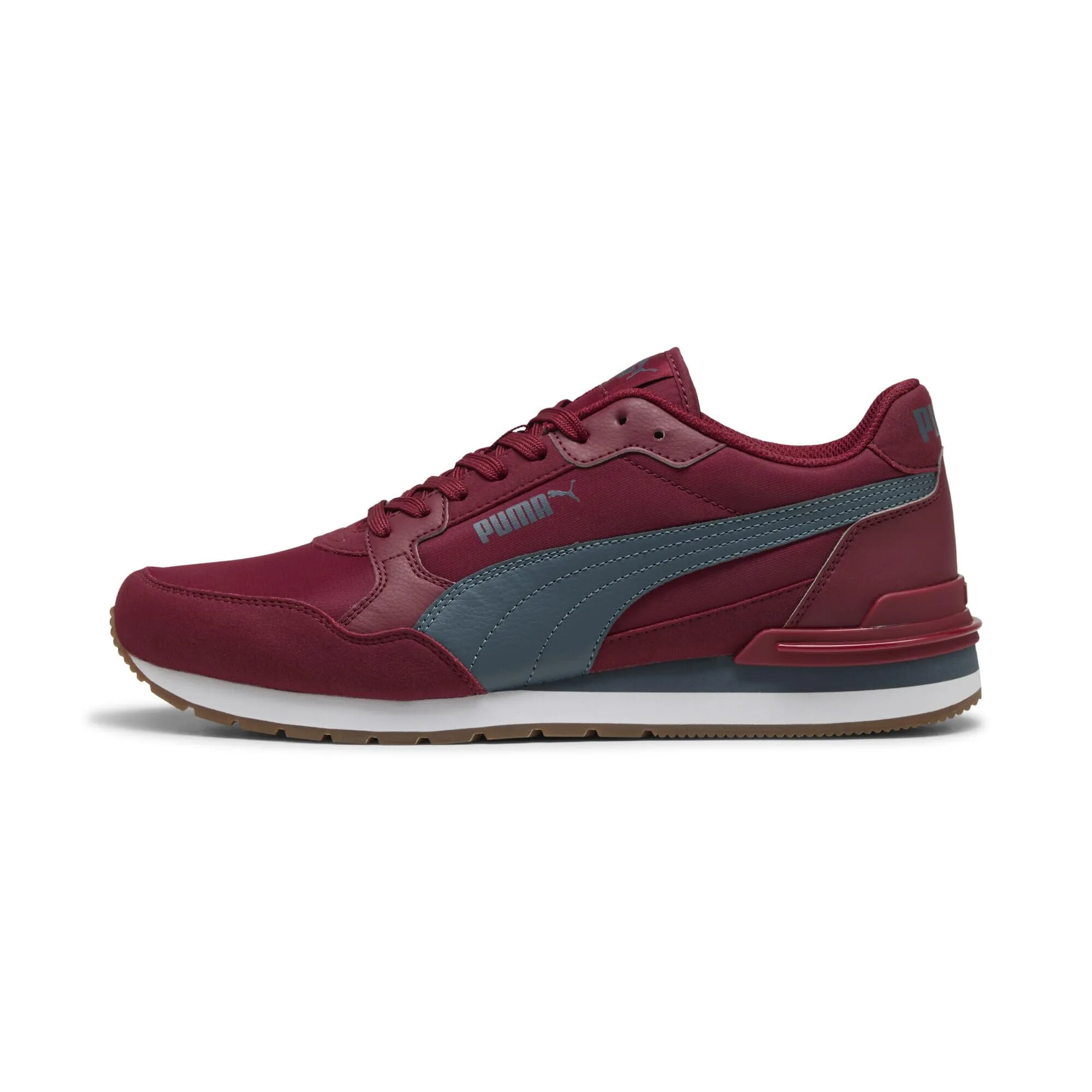 PUMA ST Runner v4 Nylon Sneakers, Garnet Glow Evening Blue White Gum Red, Size 40 - immagine 3