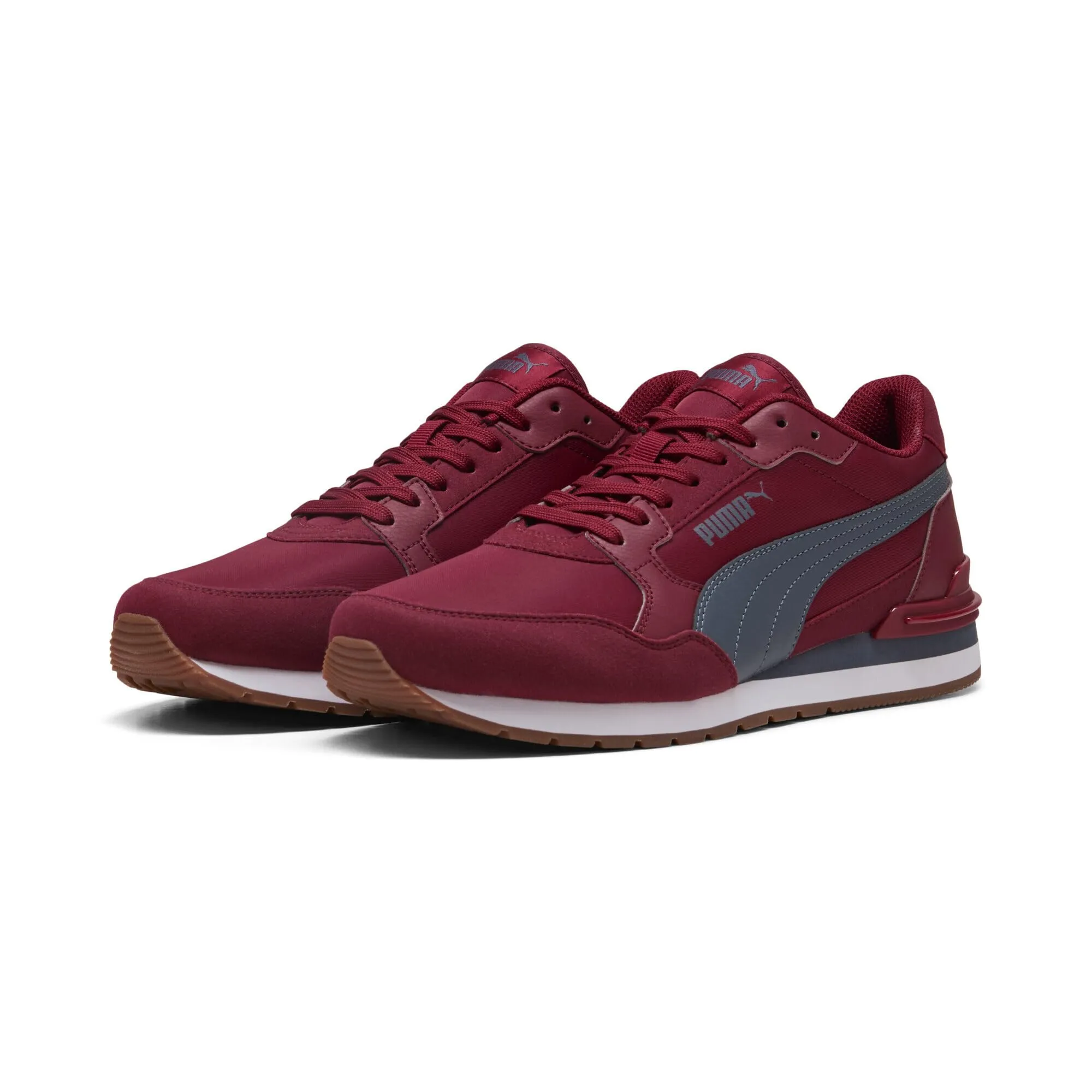 Puma ST Runner v4 Sneakers, Garnet Glow Evening Blue White Gum Red, 42.5 EU - immagine 1
