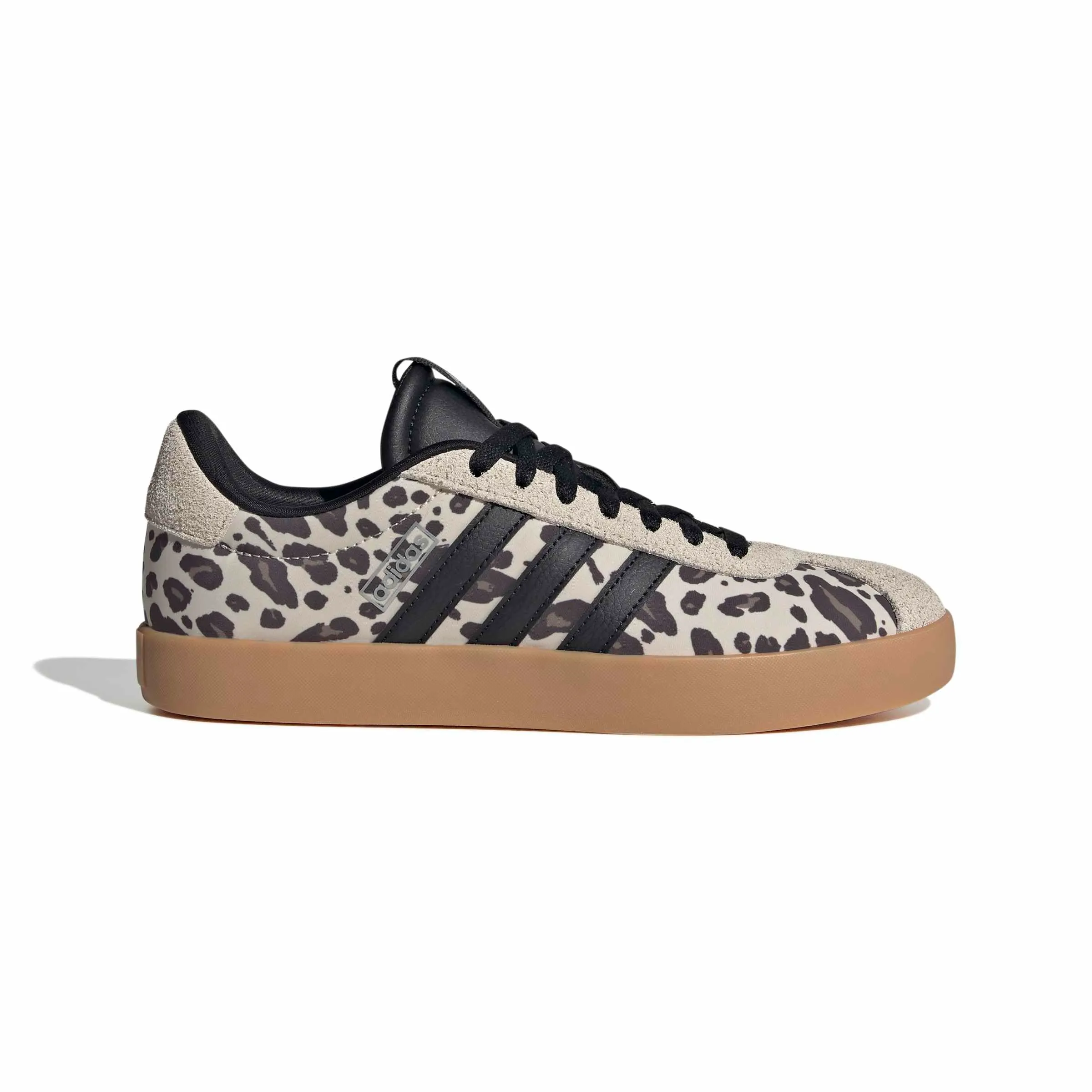 adidas VL Court 3.0 Women's Shoes, Crystal Linen/Core Black/Khaki Six, 39 1/3 EU - immagine 2