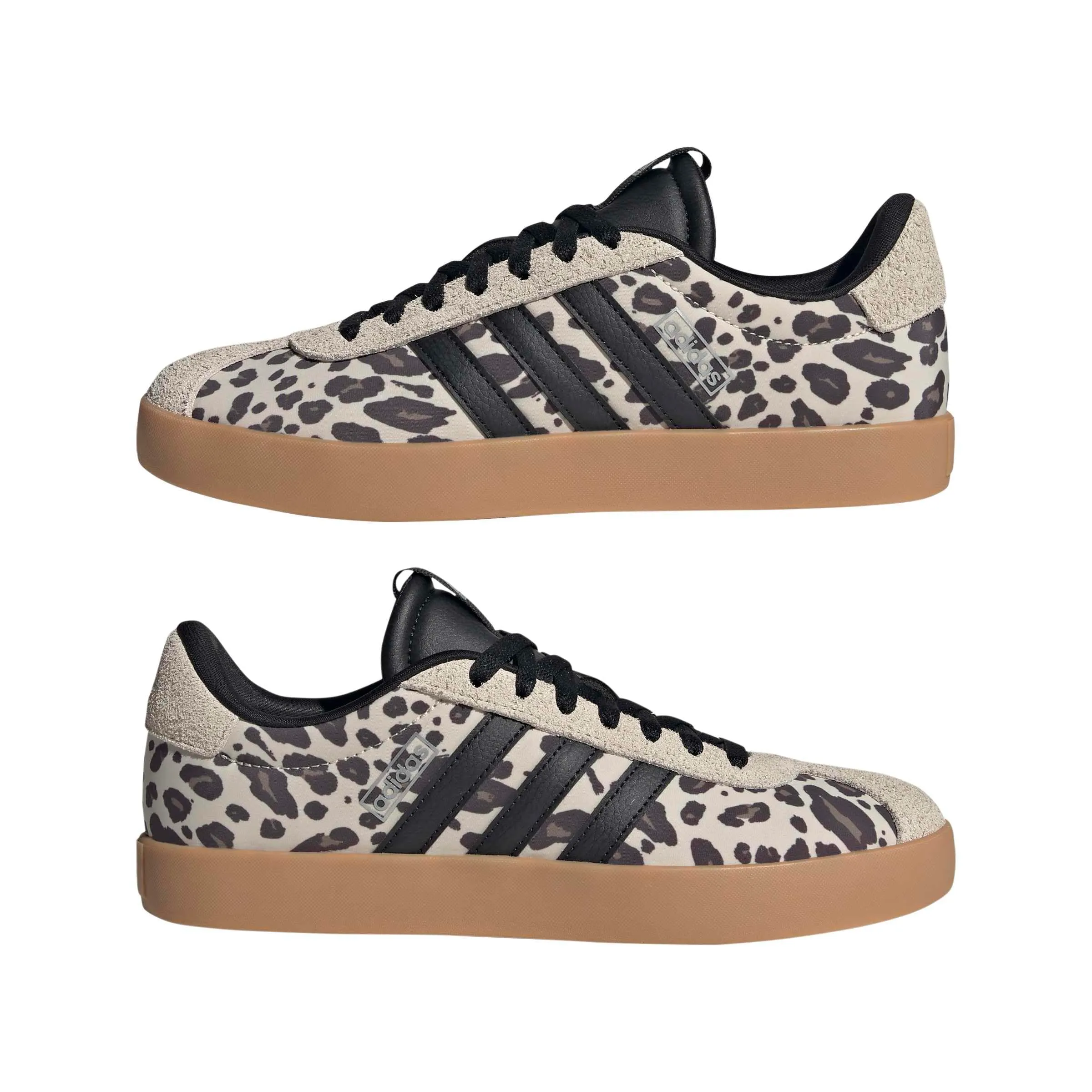 adidas VL Court 3.0 Shoes, Crystal Linen/Core Black/Khaki Six, 41 1/3 EU - immagine 7
