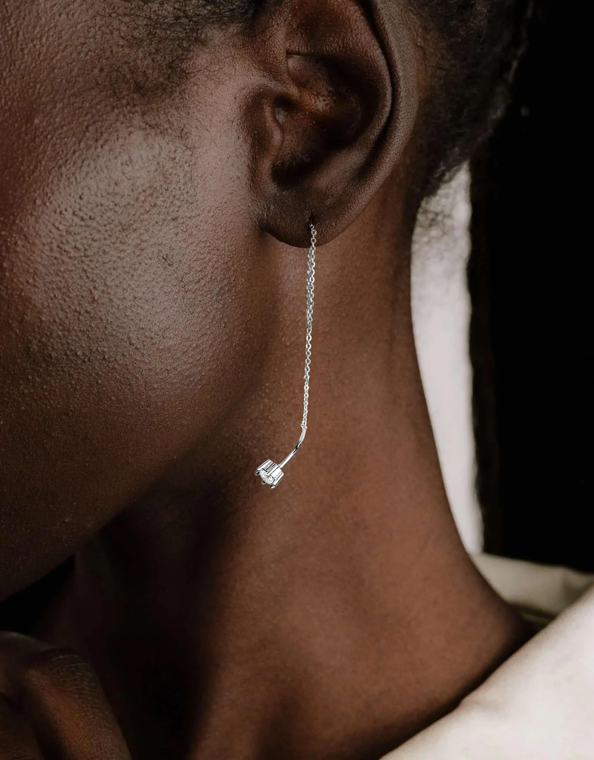 BodyBonita Orecchini Pendenti in Argento Sterling 925 con Catena e Zirconia CZ-S - immagine 6