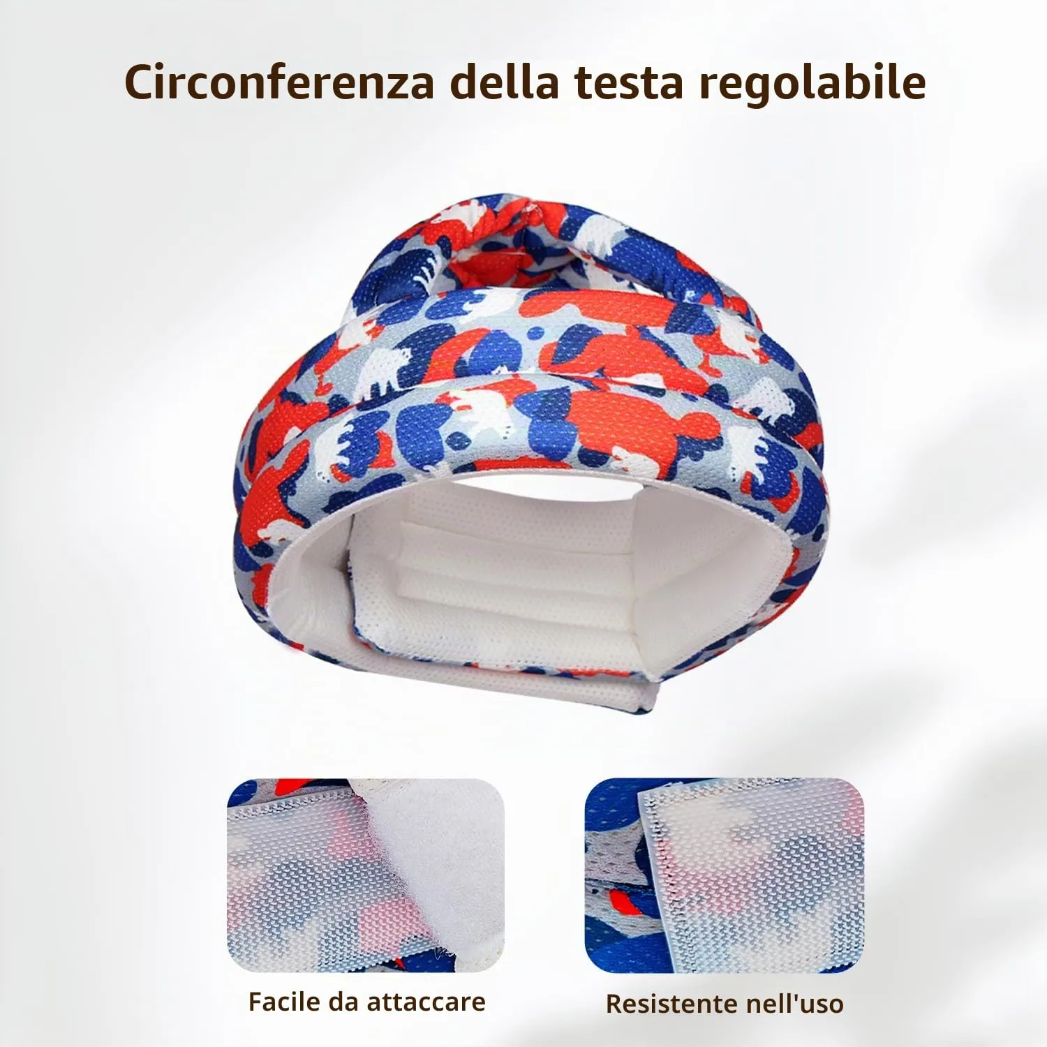 JUNUNDJING Caschetto Primi Passi per Bambini 6-36 Mesi, Orso Blu - immagine 4