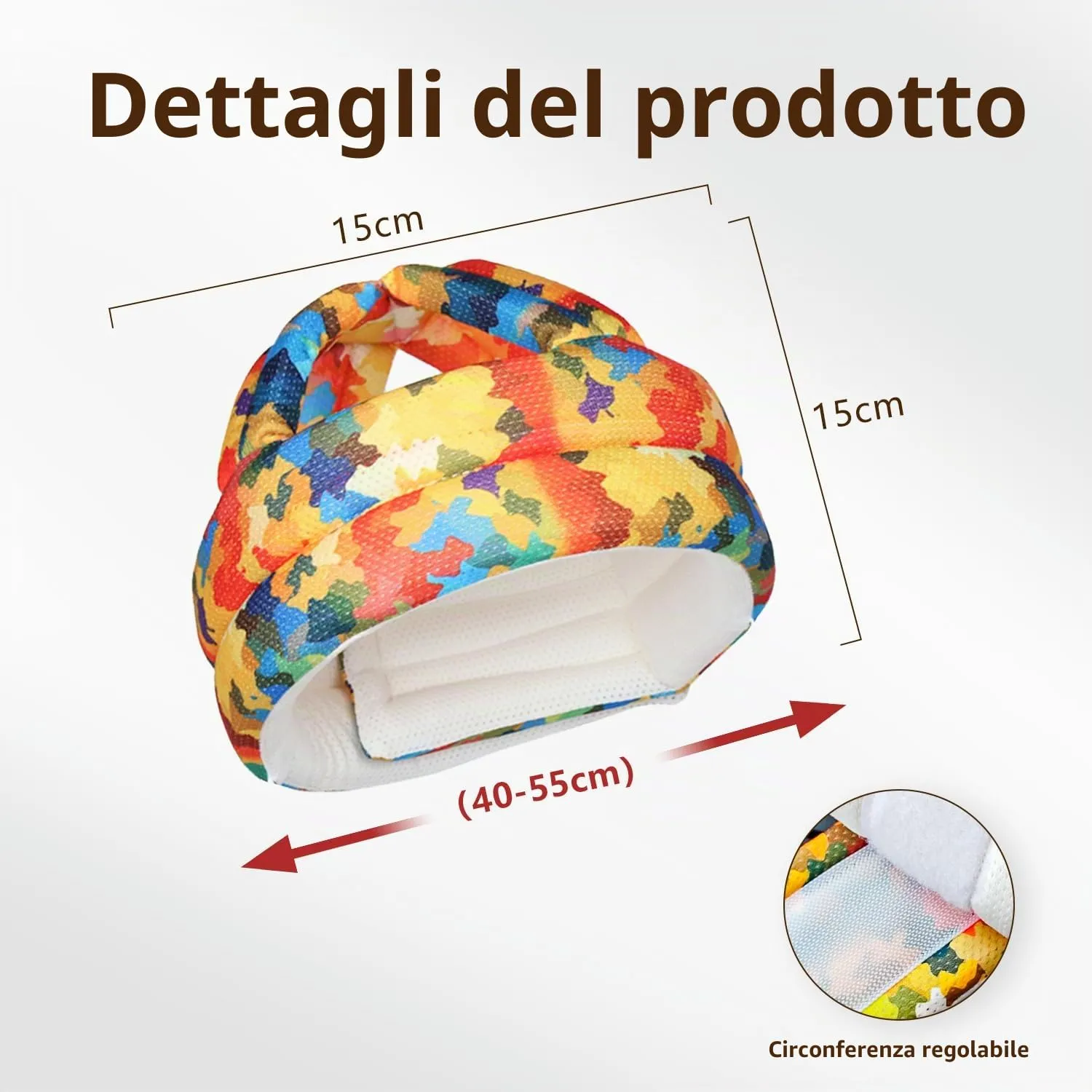 JUNUNDJING Caschetto Primi Passi per Bambini e Neonati 6-36 Mesi, Colore della Foglia d'Acero - immagine 2