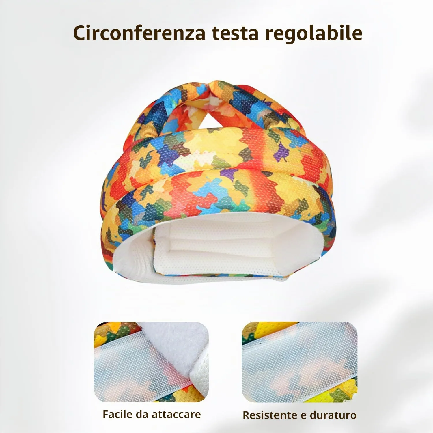 JUNUNDJING Caschetto Primi Passi per Bambini e Neonati 6-36 Mesi, Colore della Foglia d'Acero - immagine 4