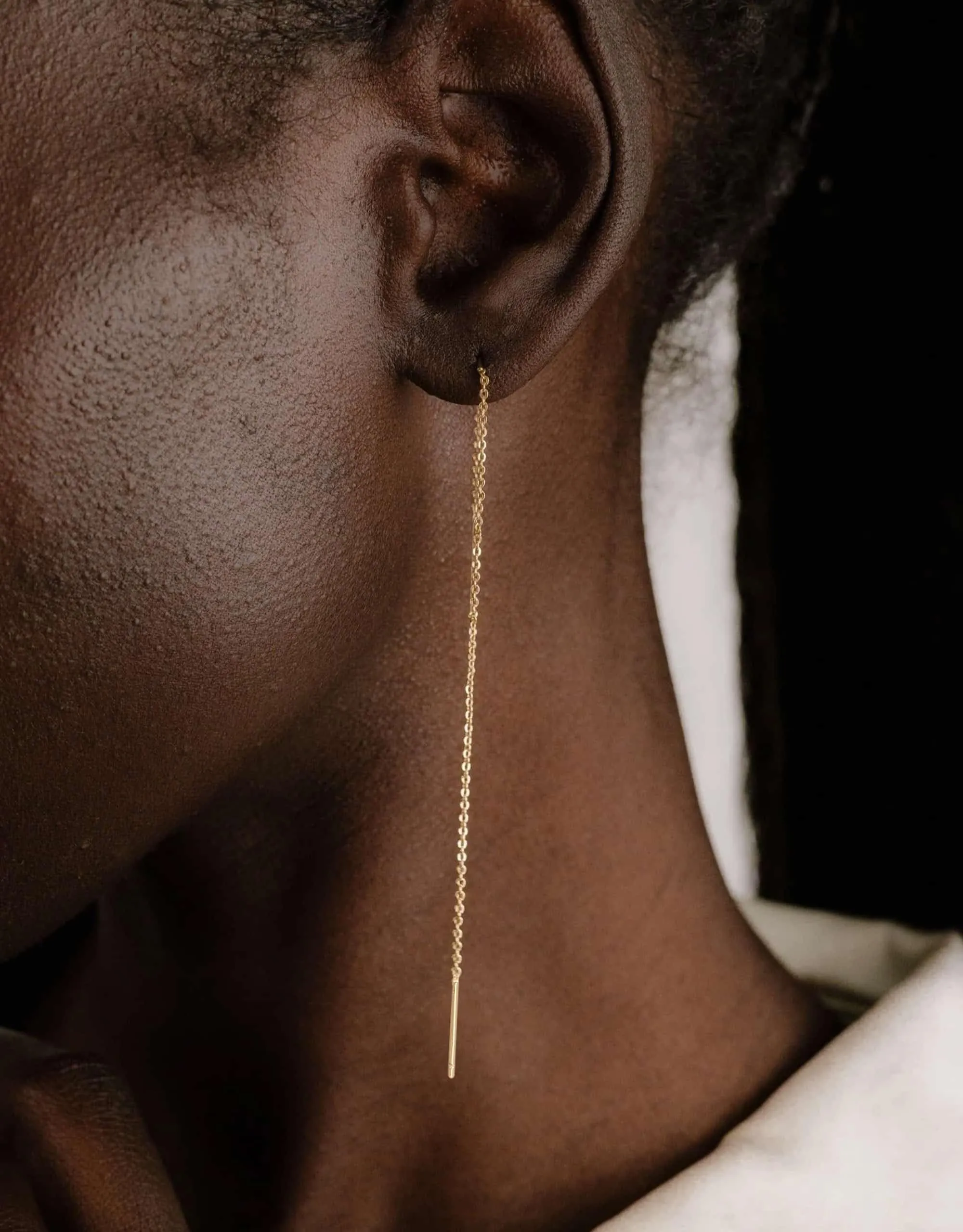 BodyBonita Orecchini Pendenti in Argento Sterling S925 Placcati in Oro 16K, Catena O Type-G - immagine 6