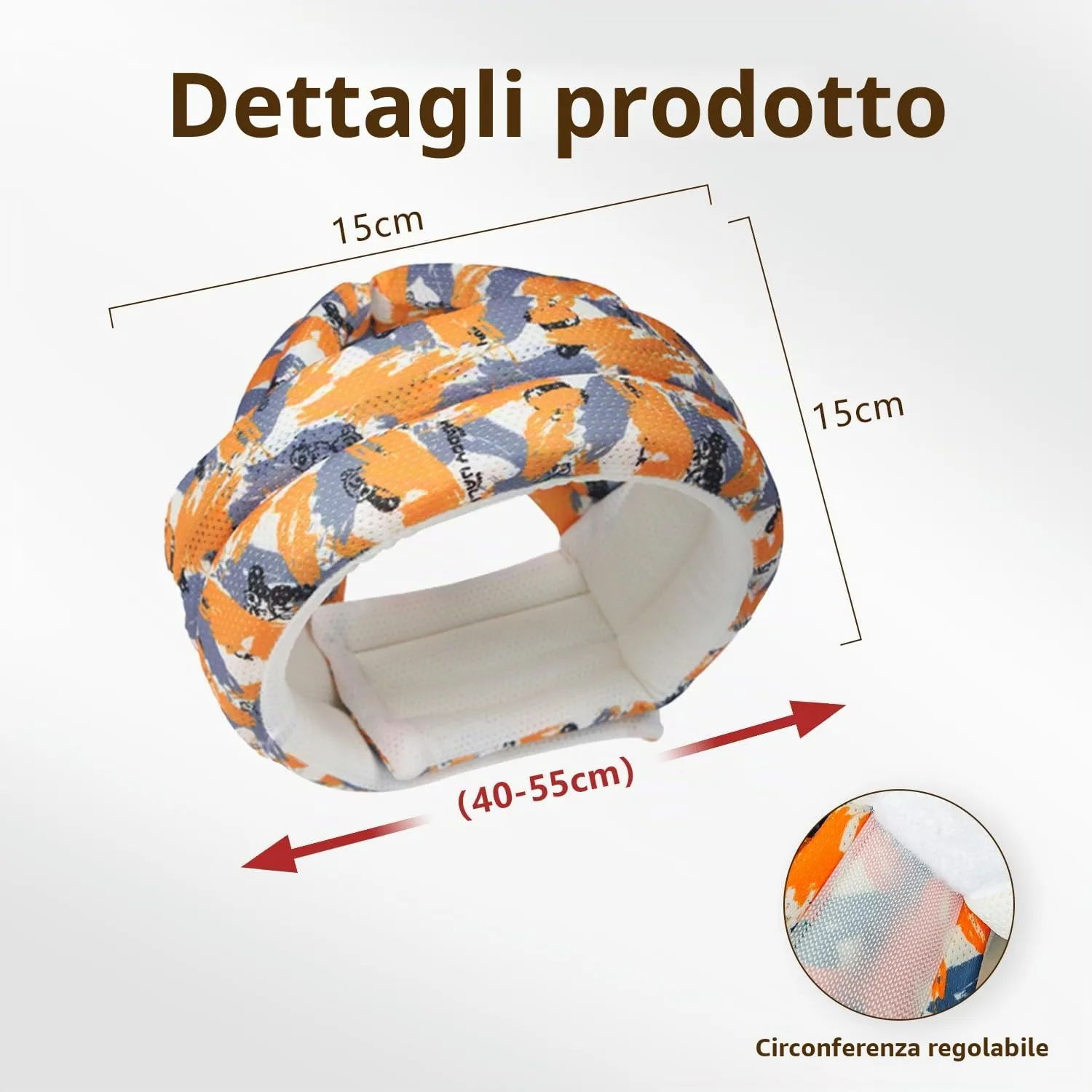 JUNUNDJING Caschetto Primi Passi per Bambini e Neonati 6-36 Mesi, Orso Felice - immagine 2