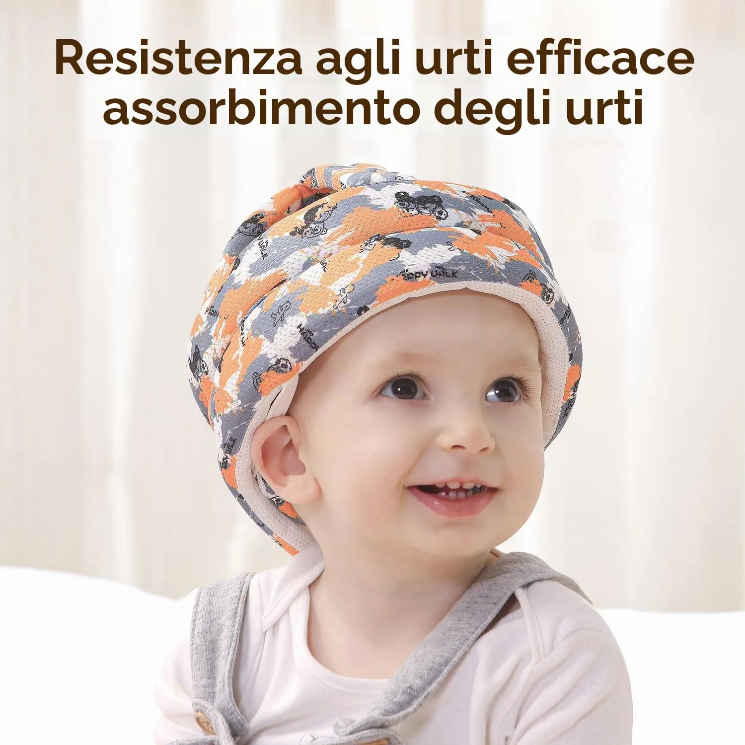 JUNUNDJING Caschetto Primi Passi per Bambini e Neonati 6-36 Mesi, Orso Felice - immagine 7