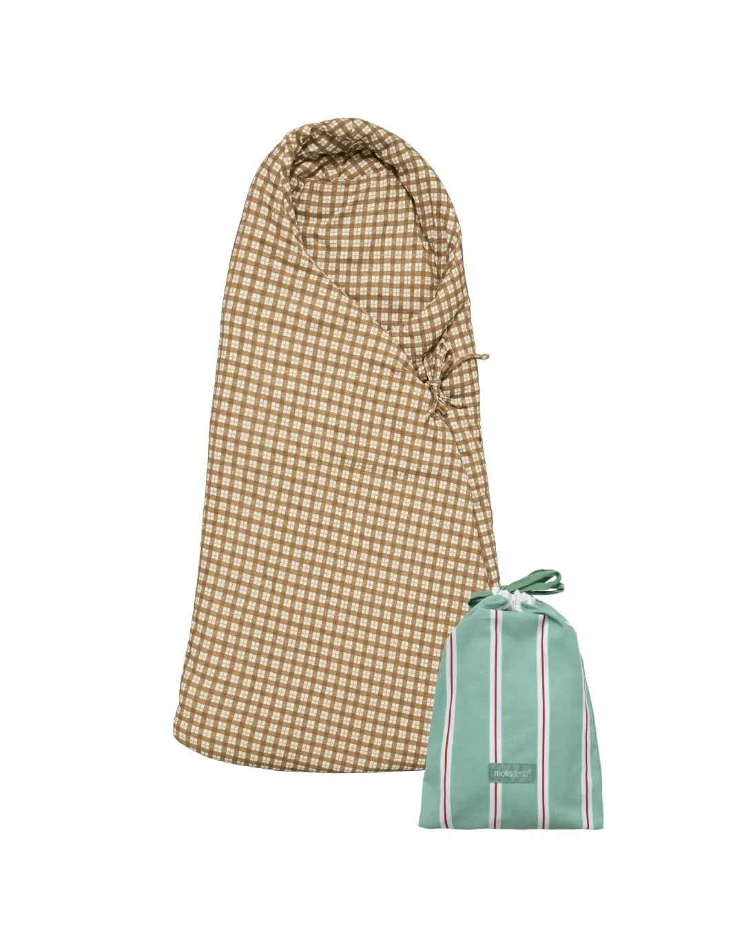 molis&co Sacco Passeggino Universale Invernale, Primavera e Autunno TOG 2.5, 100% Cotone OEKO-TEX 100 (Brown Checks) - immagine 1