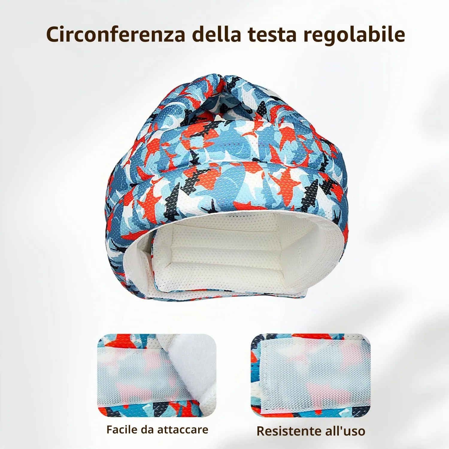 JUNUNDJING Caschetto Primi Passi per Bambini e Neonati 6-36 Mesi, Squalo Carino - immagine 4
