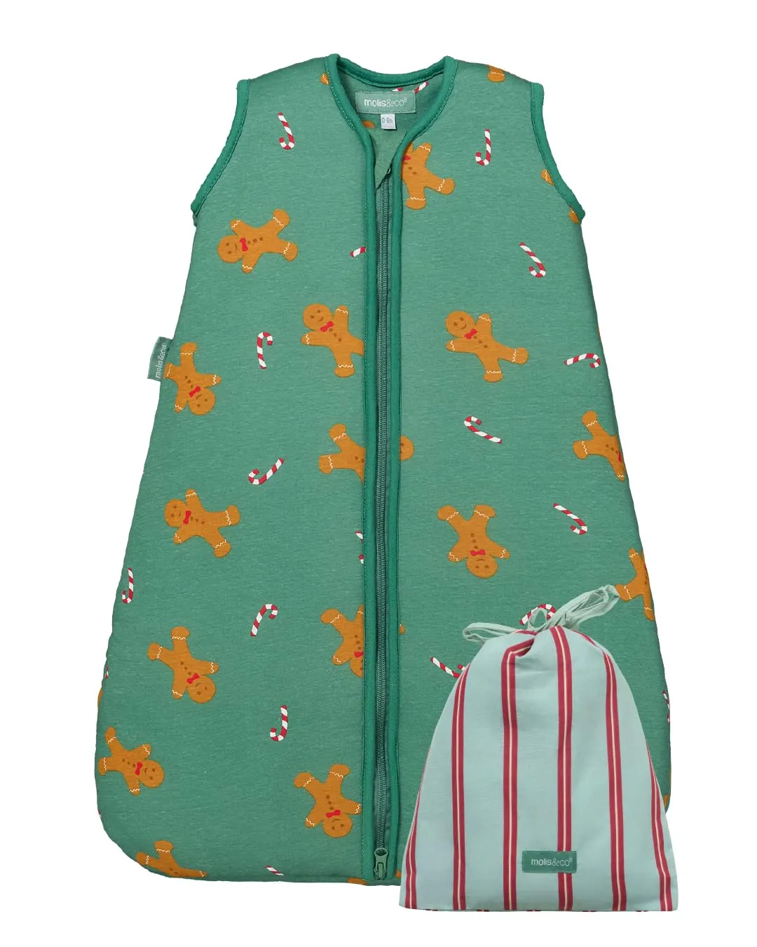 molis & co Sacco nanna per neonato, 2,5 Tog, 60 cm (0 mesi), 100% cotone Oeko-Tex 100, pan di zenzero - immagine 1