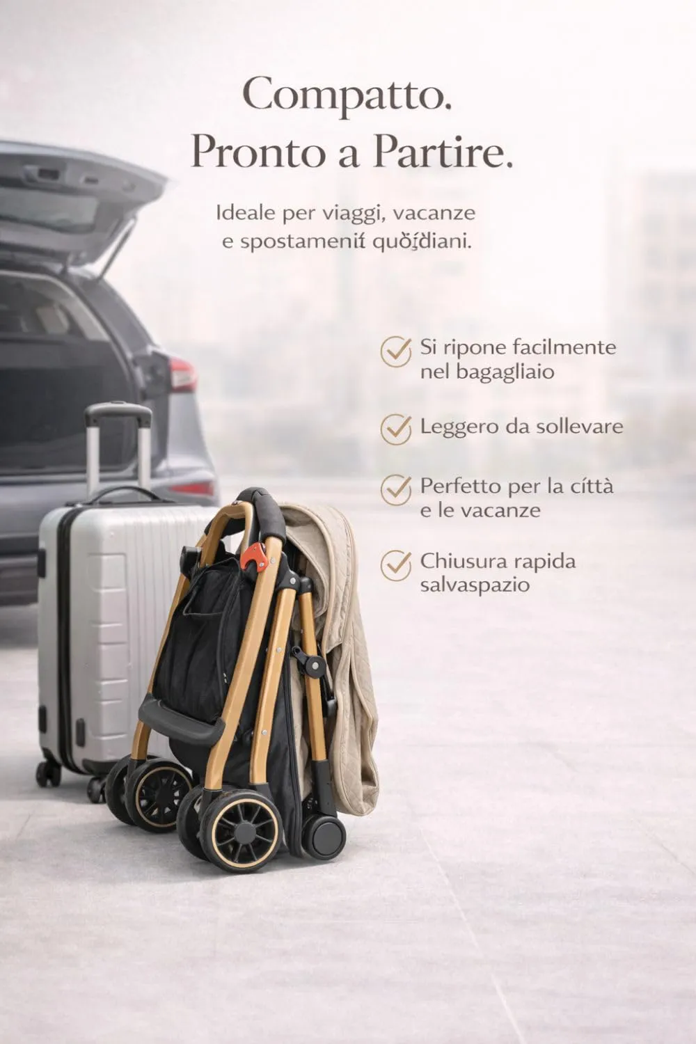 Leonardo Baby Passeggino Leggero Pieghevole 0-36 Mesi - immagine 5