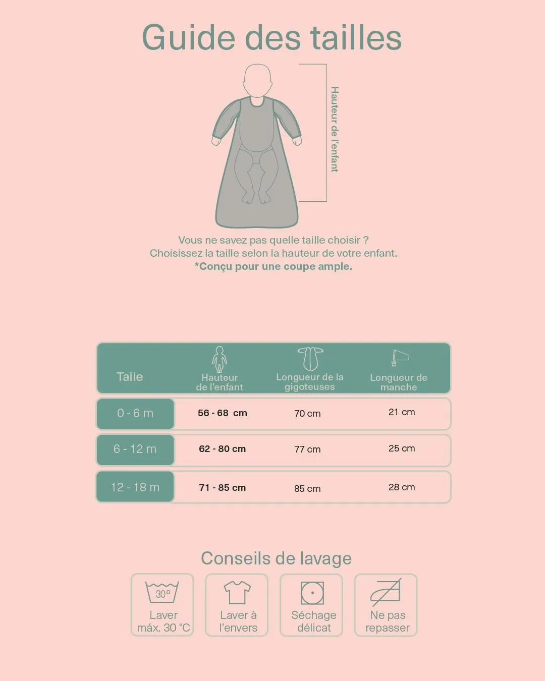 molis & co Sacco Nanna con Maniche Staccabili 2.5 TOG, 100% Cotone Oeko-TEX 100, Sleepy Bunnies, 6-12 mesi - immagine 2